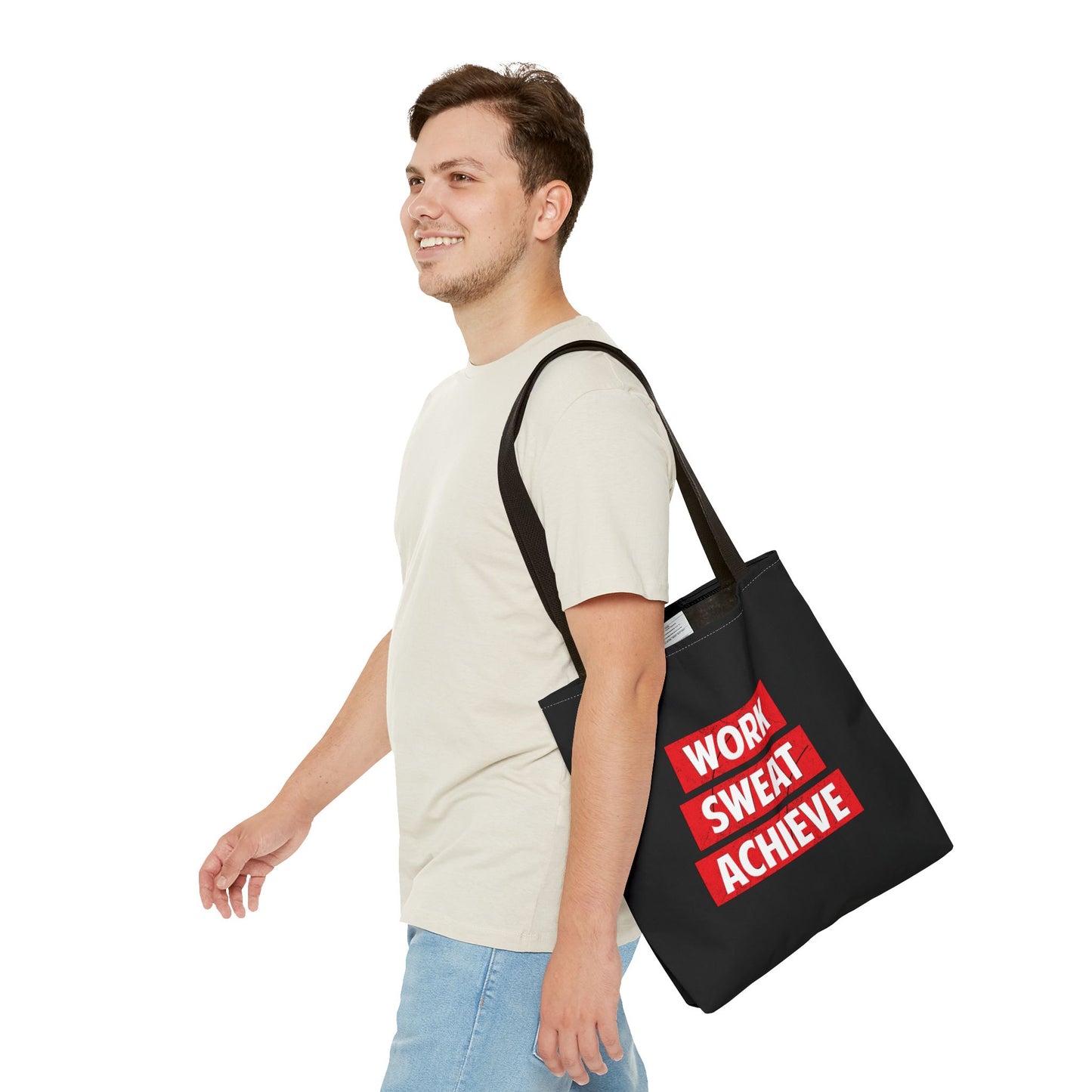 Work Sweat Achieve Tote Bag (AOP)