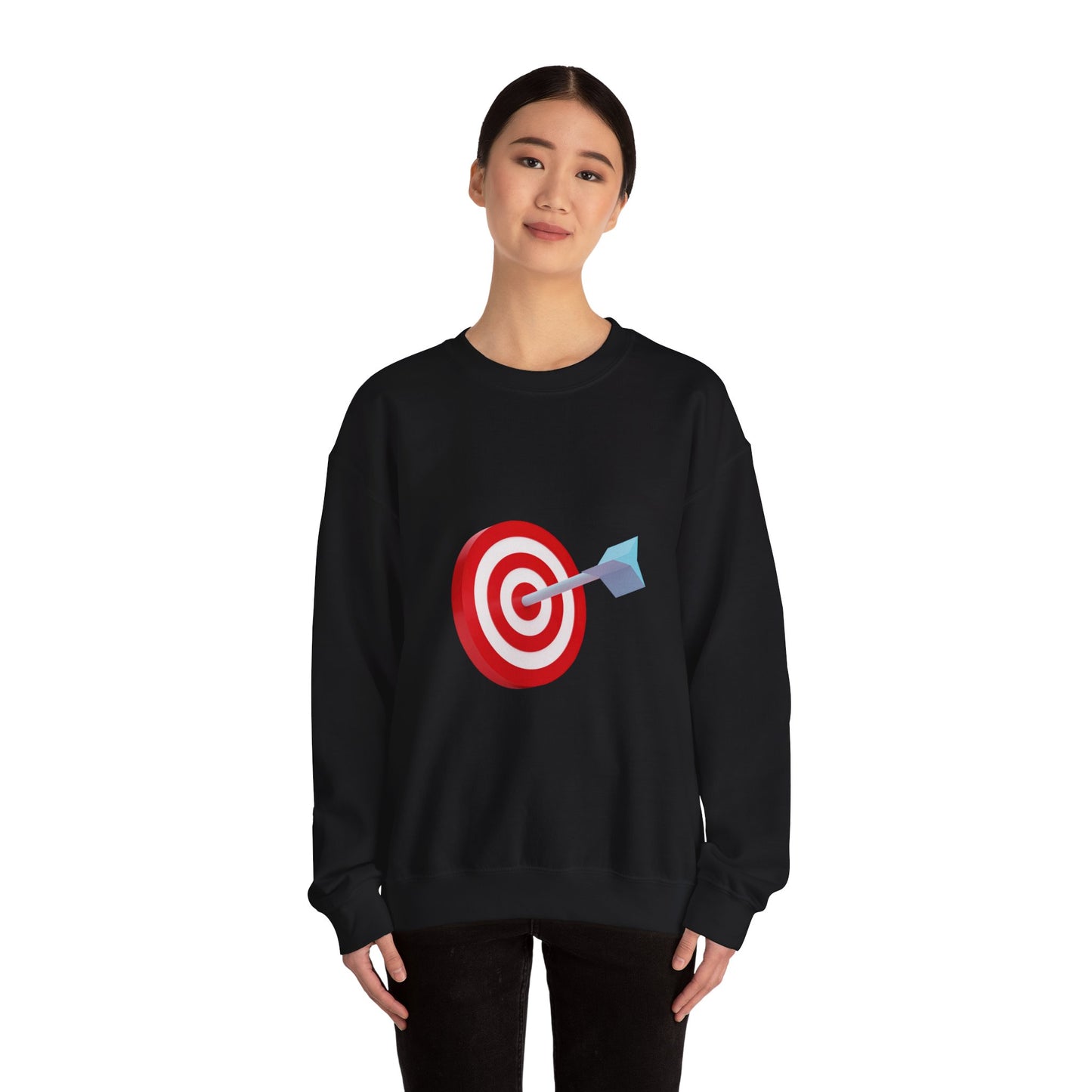 3d Render Arroe Hit The Center Of Target Or Goal Of Success Unisex Heavy Blend™ Crewneck Sweatshirt