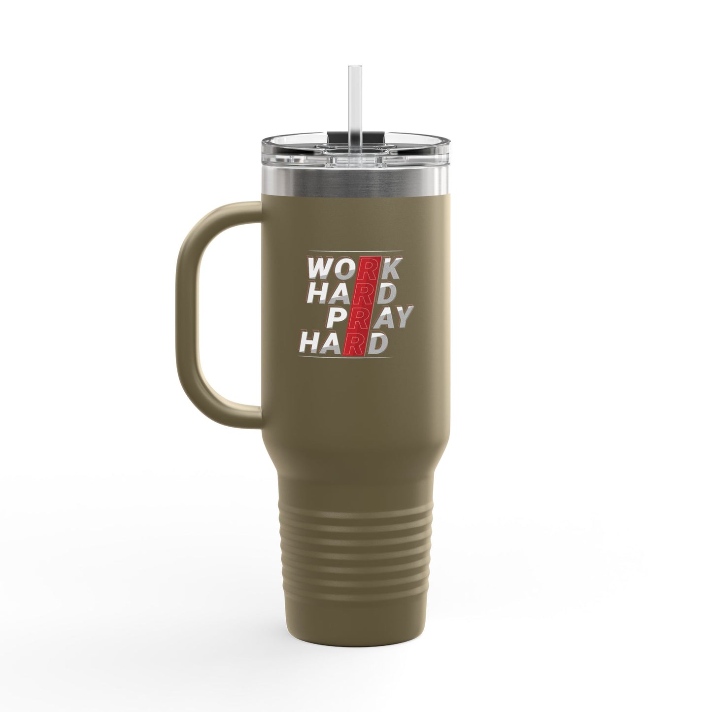Work Hard Pray Hard Insulated Travel Mug, 40oz