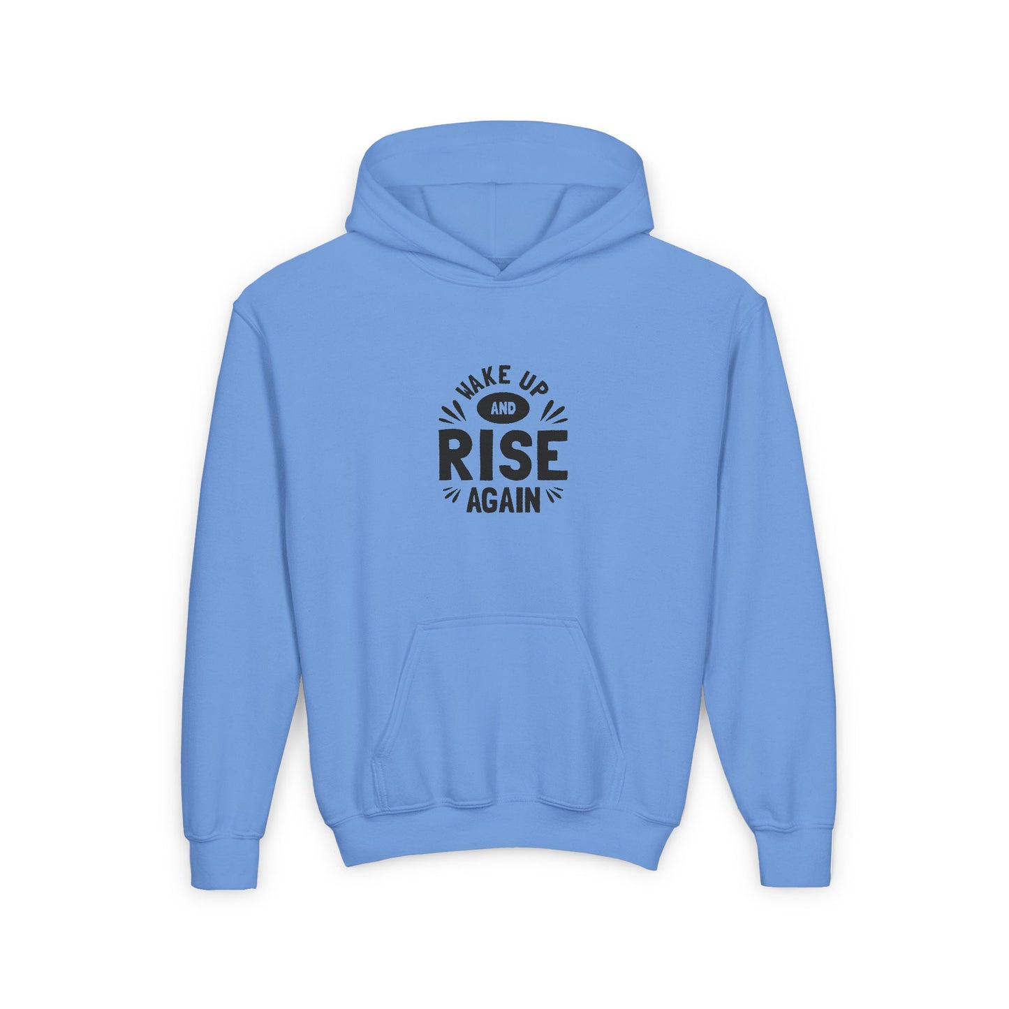 Wake Up And Rise Again Youth Heavy Blend Hooded Sweatshirt