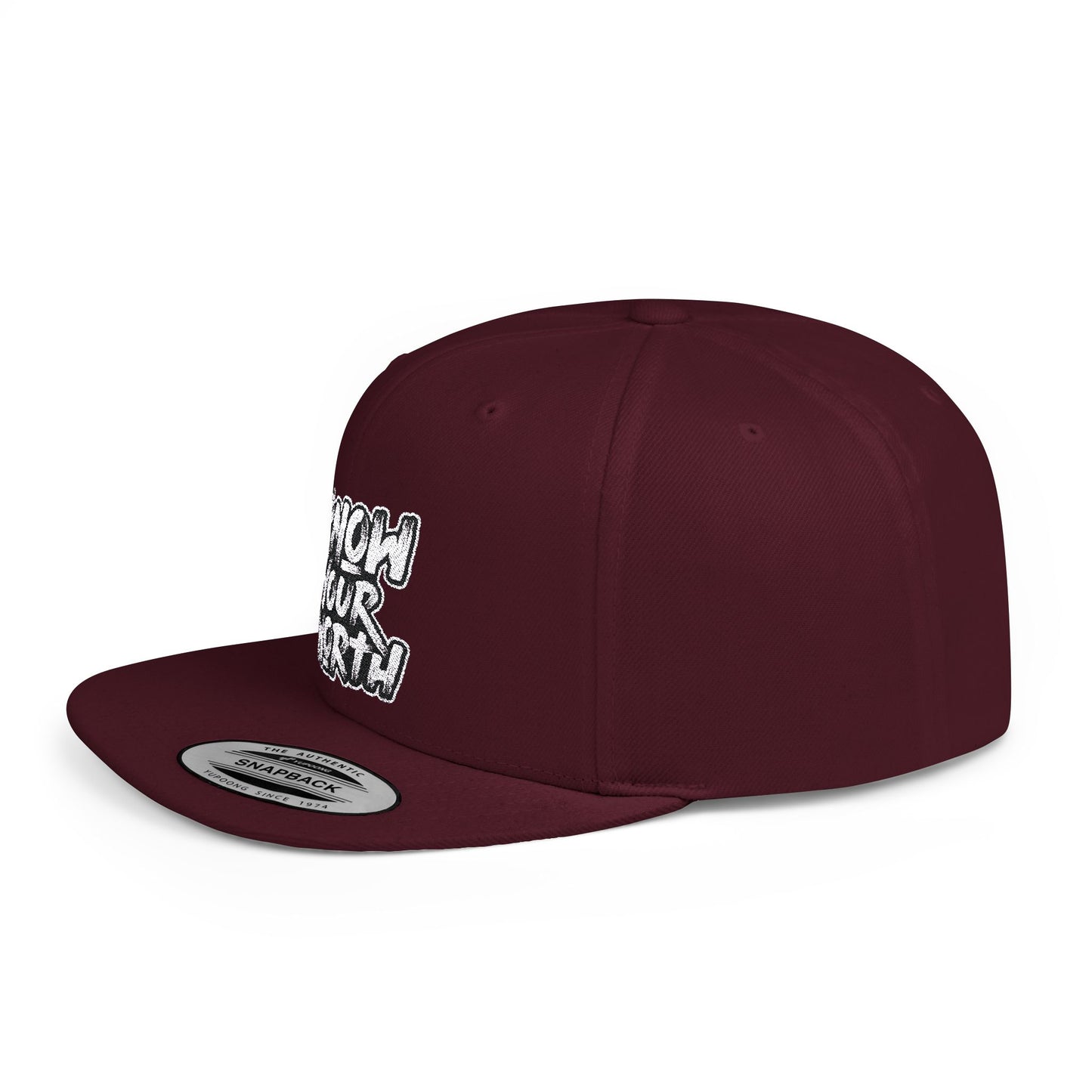 Know Your Worth Flat Bill Snapback