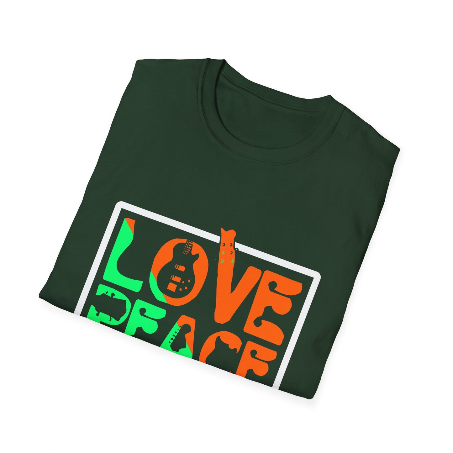 Love Peace Music Unisex Softstyle T-Shirt