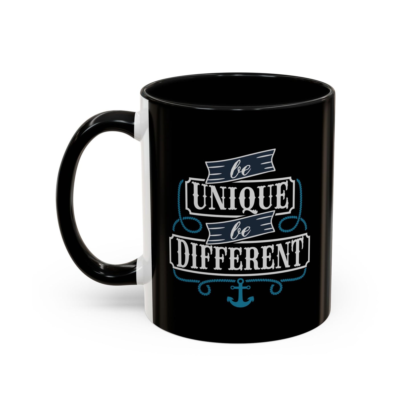 Be Unique Be Different Accent Coffee Mug (11, 15oz)