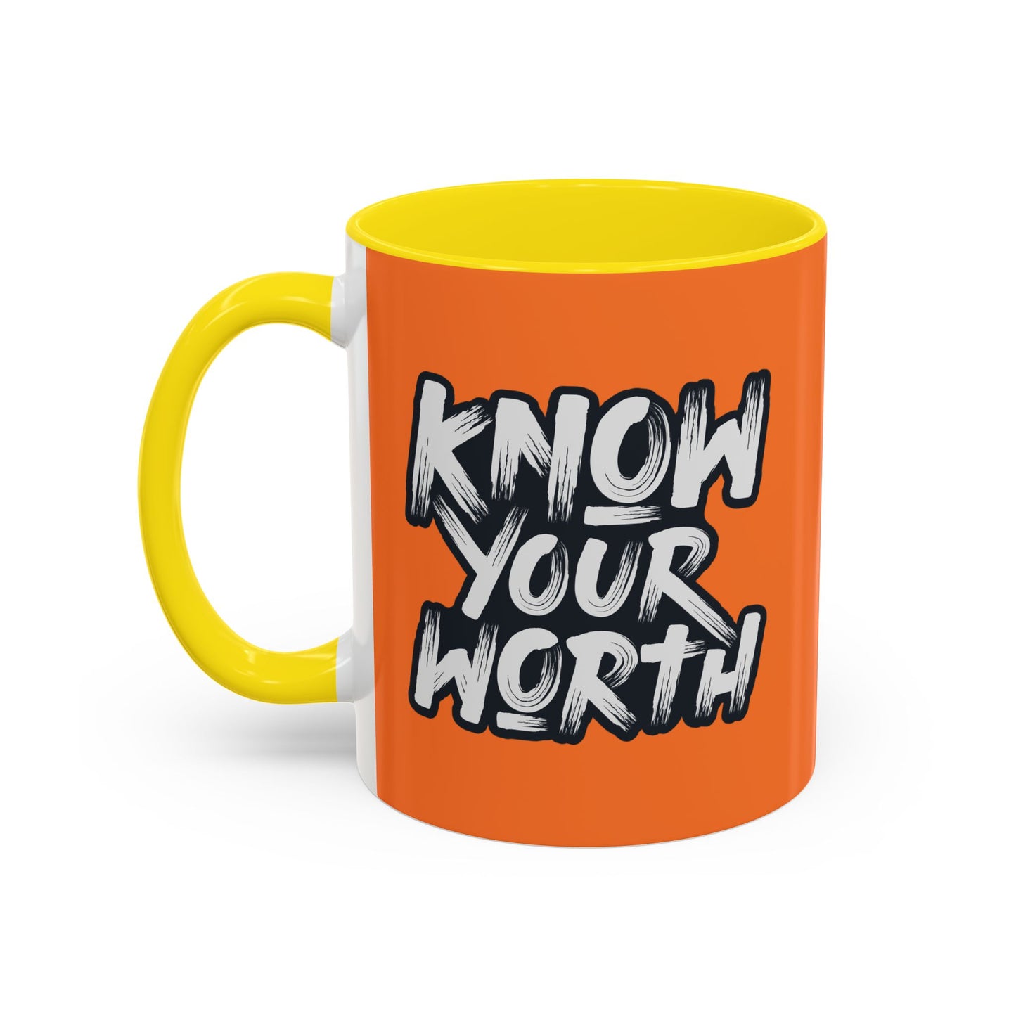 Know Your Worth Accent Coffee Mug (11, 15oz)