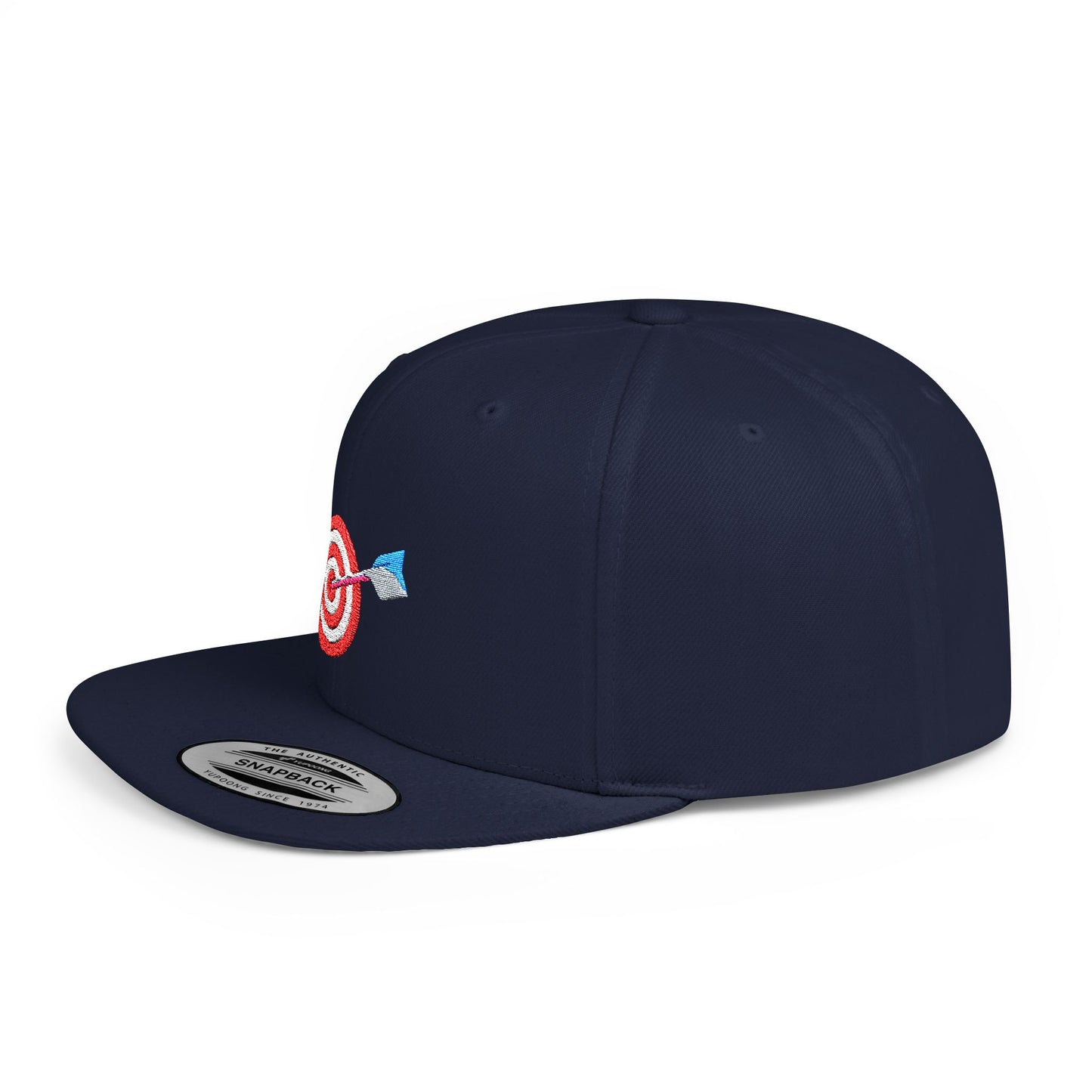 3d Render Arroe Hit The Center Of Target Or Goal Of Success Flat Bill Snapback