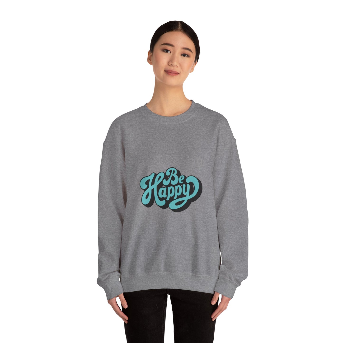 Be Happy Unisex Heavy Blend™ Crewneck Sweatshirt