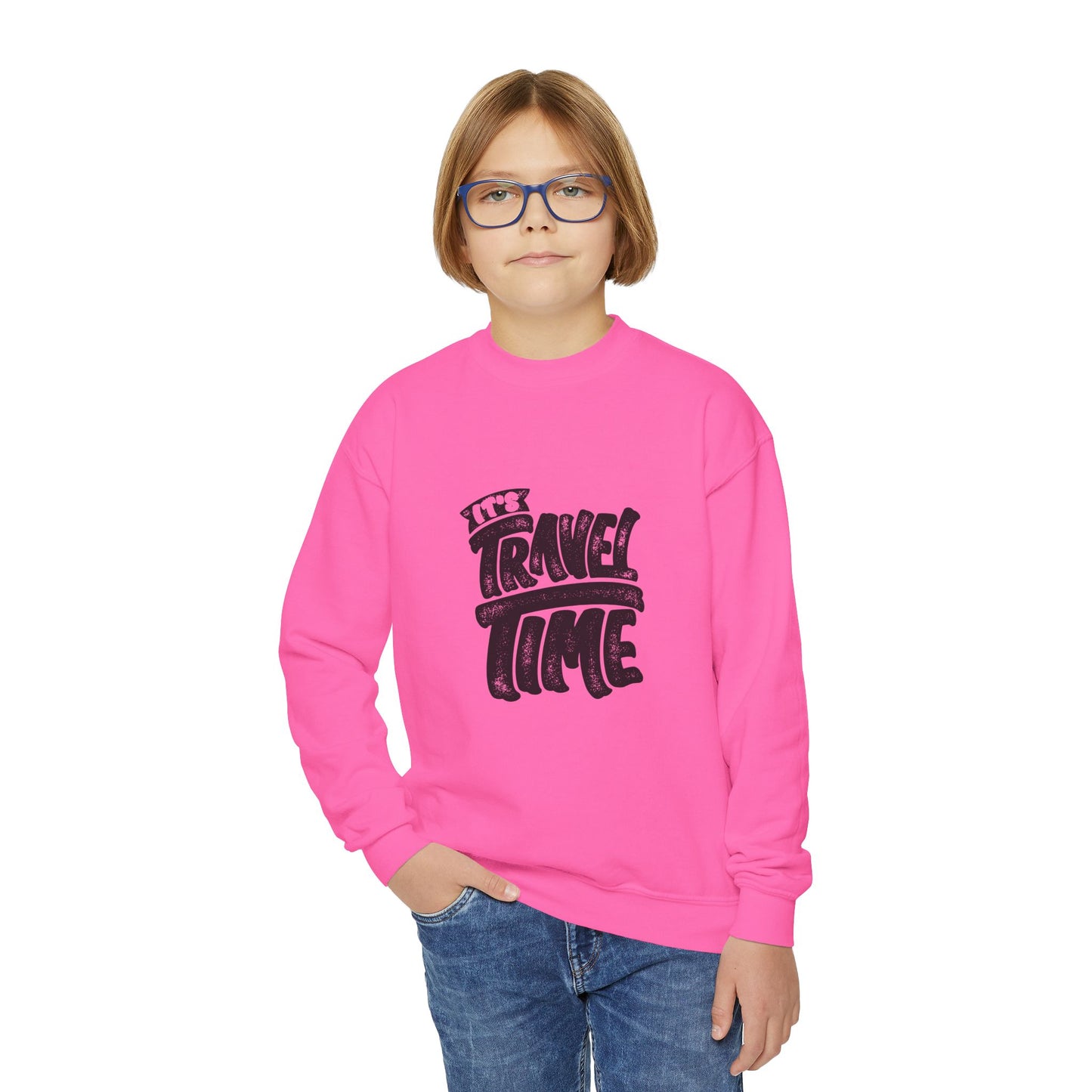 It's Travel Time Youth Crewneck Sweatshirt