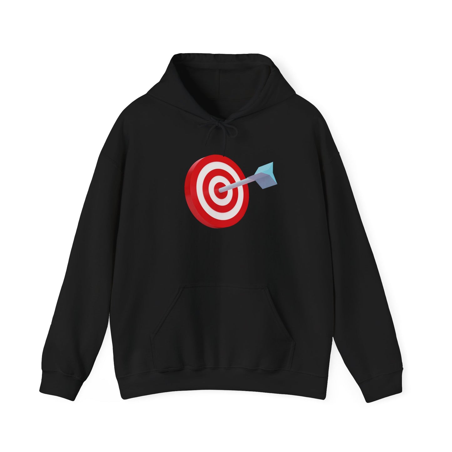 3d Render Arroe Hit The Center Of Target Or Goal Of Success Unisex Heavy Blend™ Hooded Sweatshirt