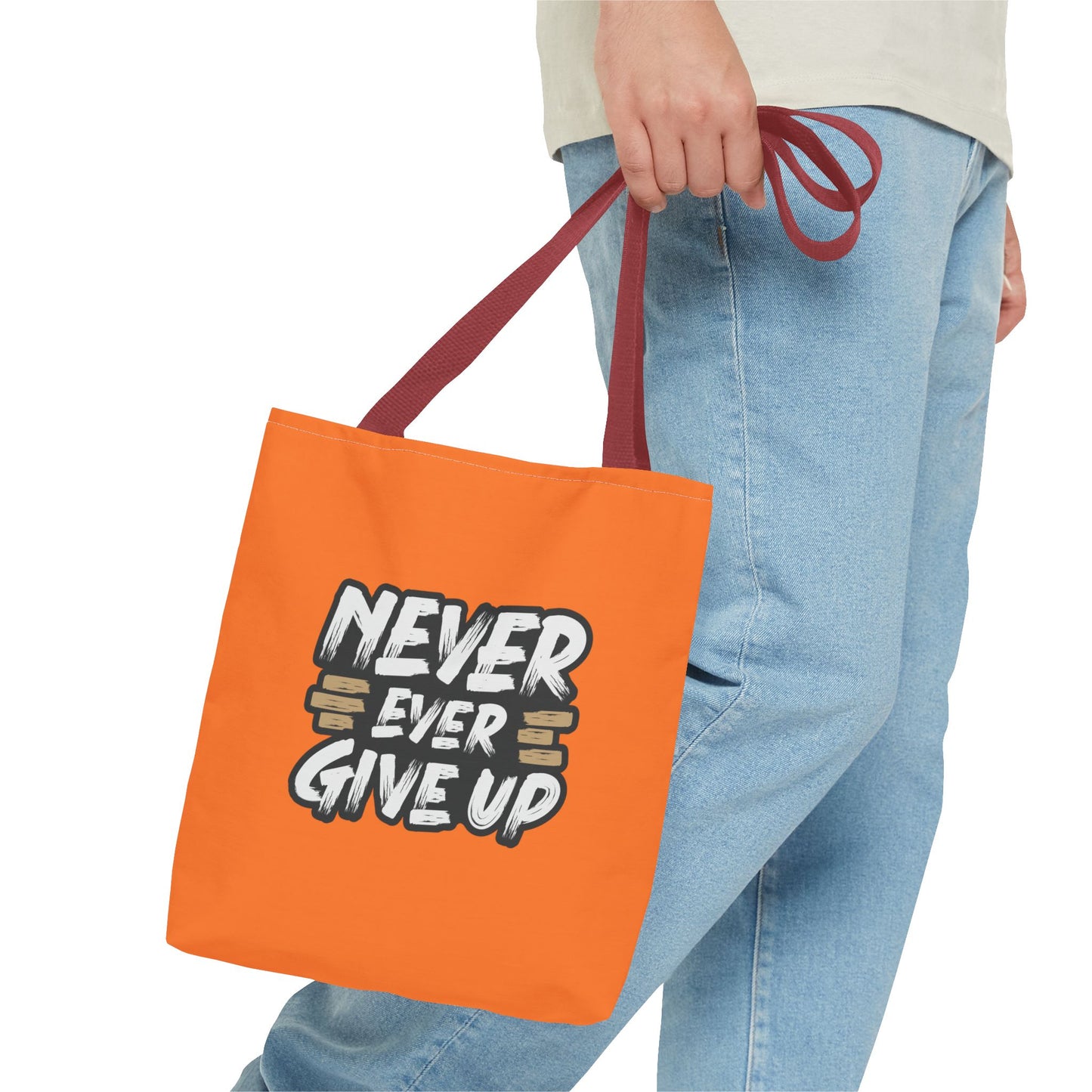 Never Give Up Tote Bag (AOP)