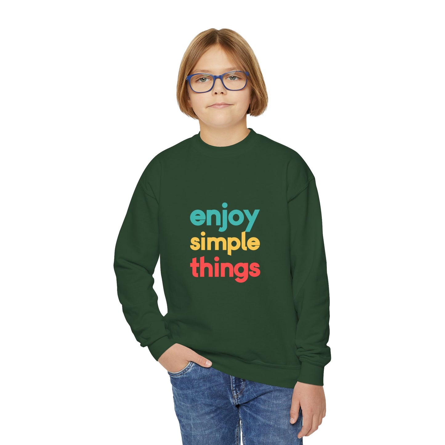 Enjoy Simple Things Youth Crewneck Sweatshirt