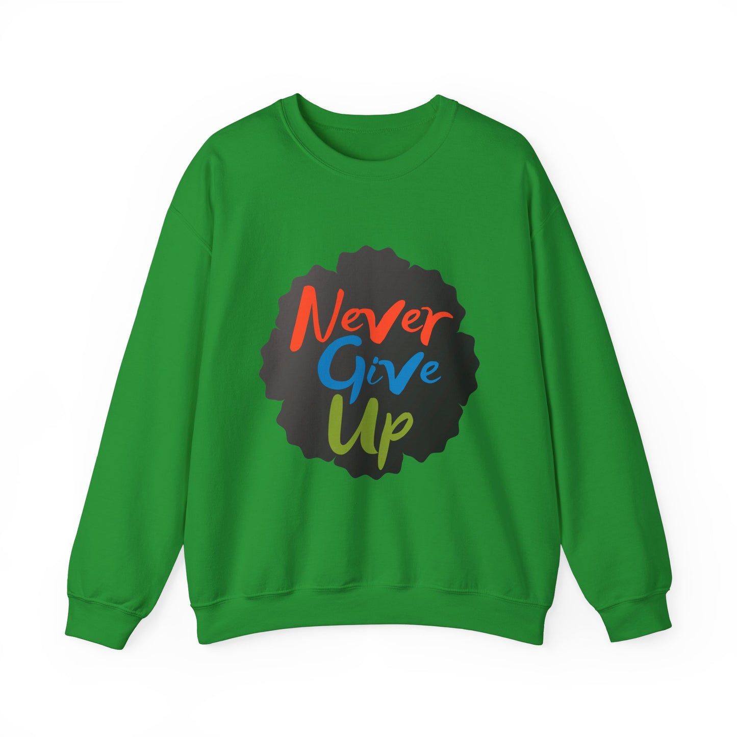 Never Give Up Unisex Heavy Blend™ Crewneck Sweatshirt