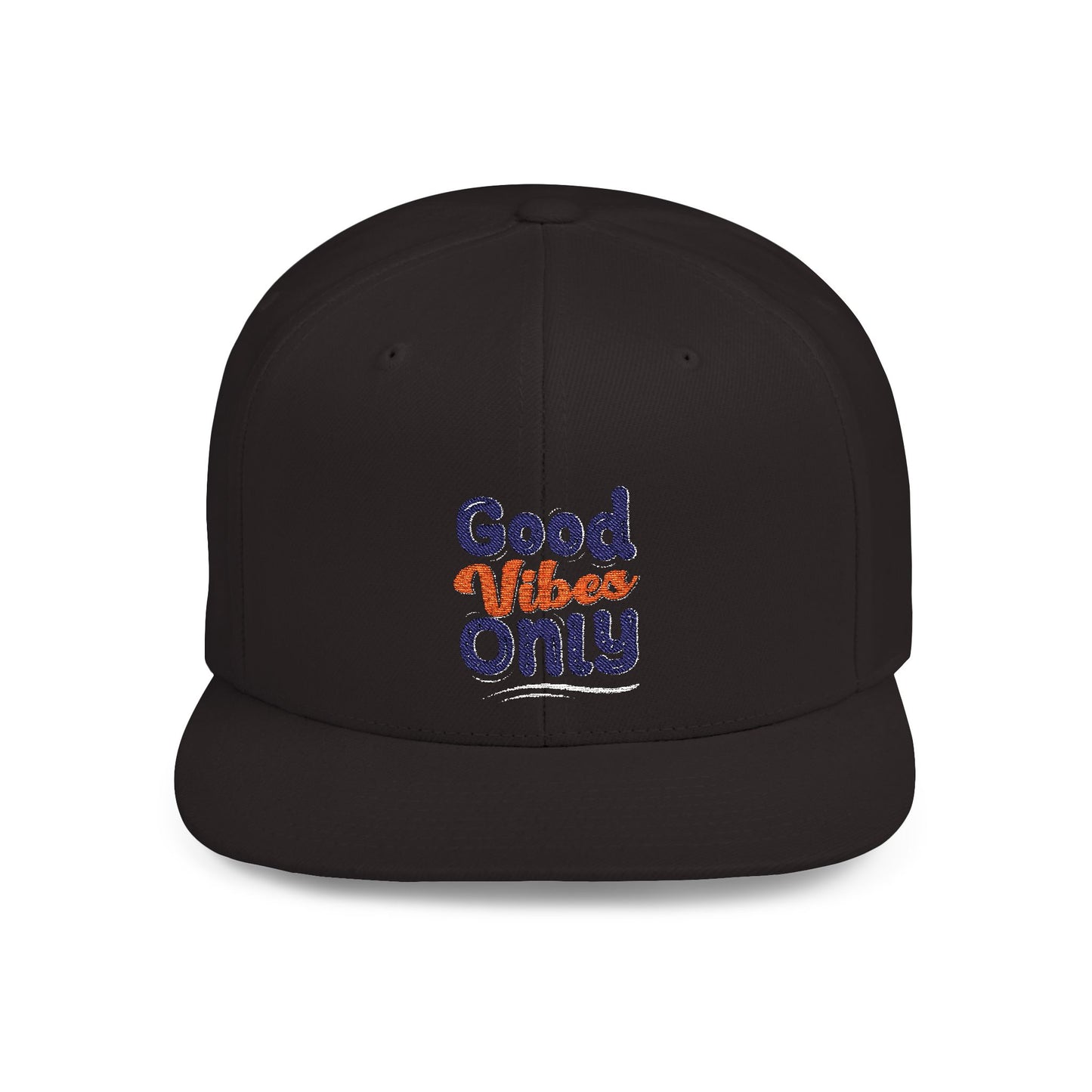 Good Vides Only Flat Bill Snapback