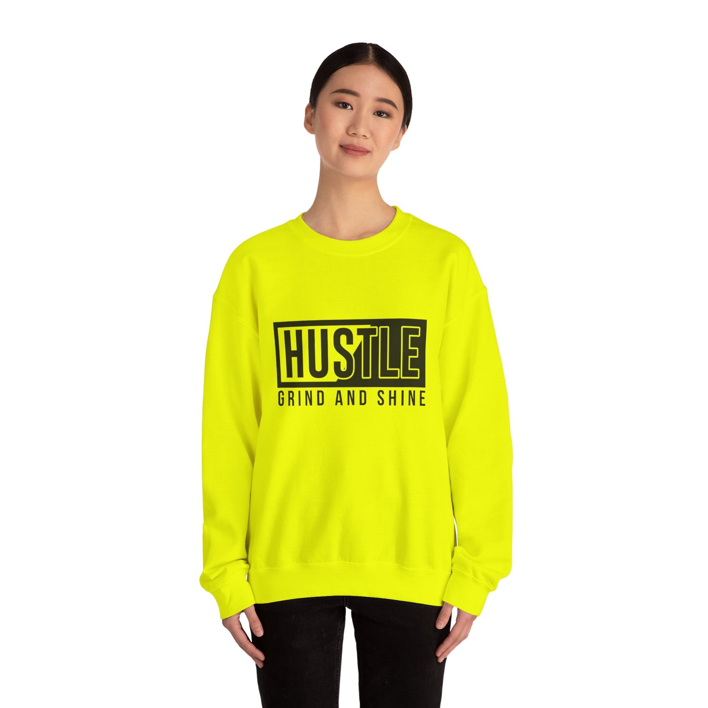 Hustle Grind And Shine Unisex Heavy Blend™ Crewneck Sweatshirt