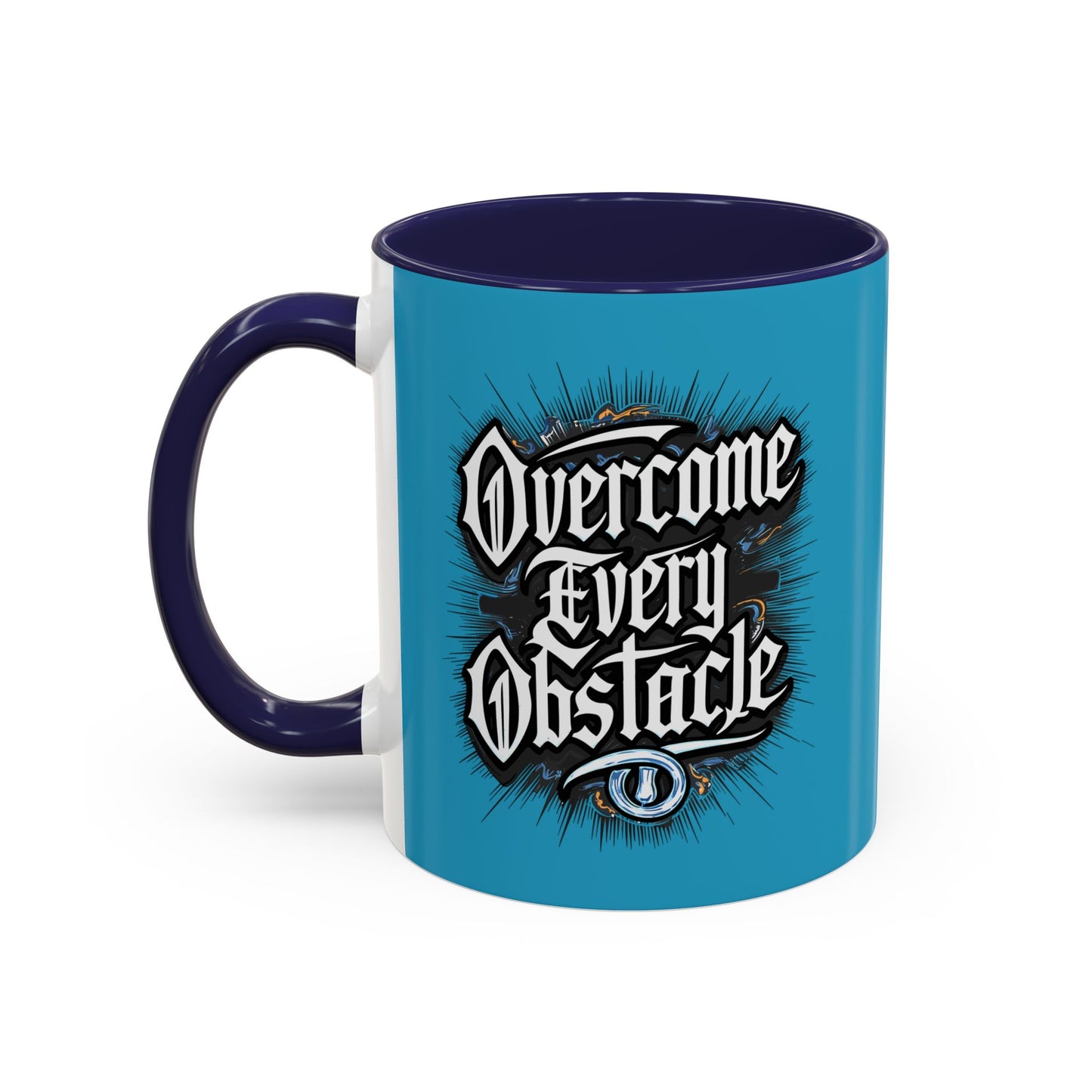 Overcome Every Obstacle Accent Coffee Mug (11, 15oz)