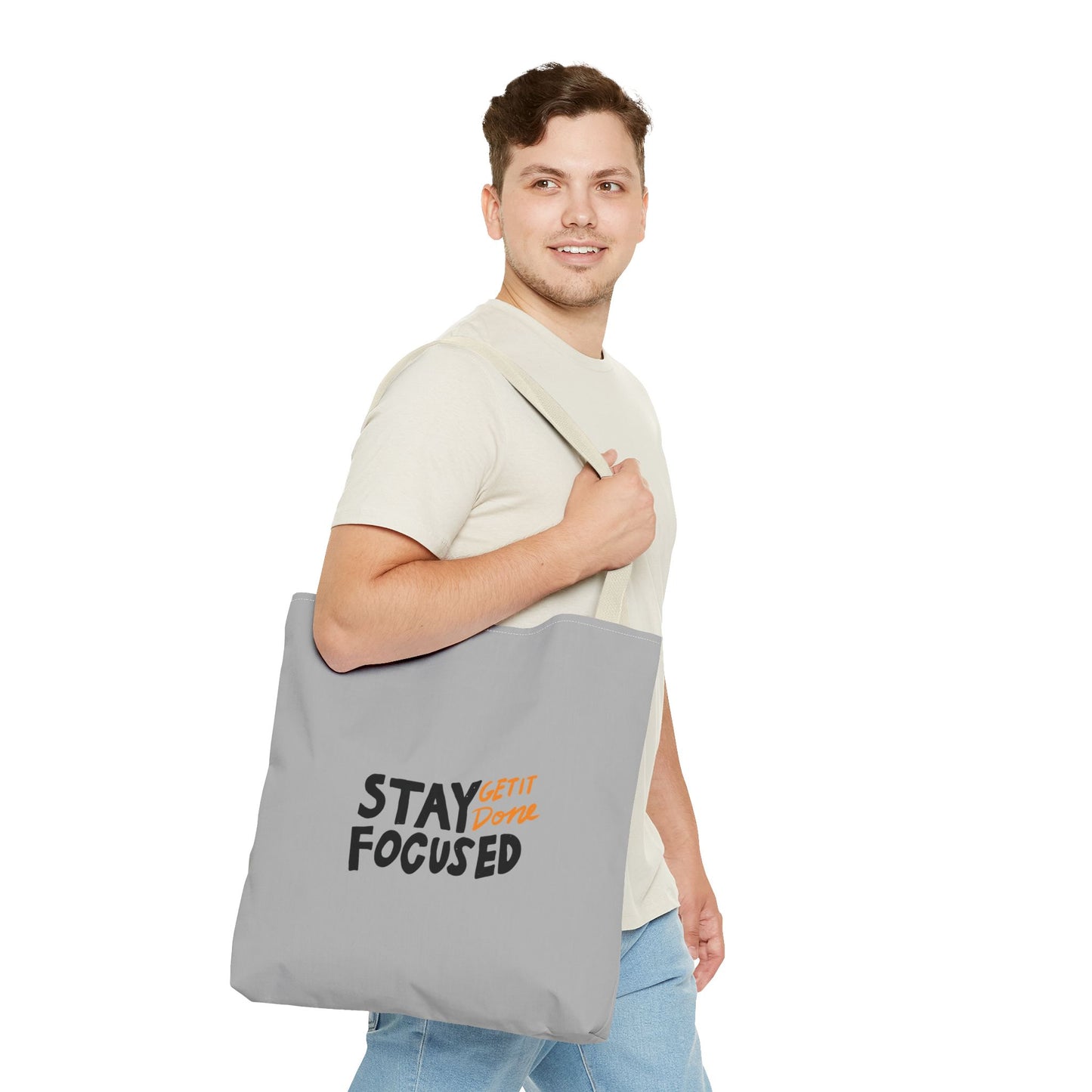Stay Focused Get It Done Tote Bag (AOP)