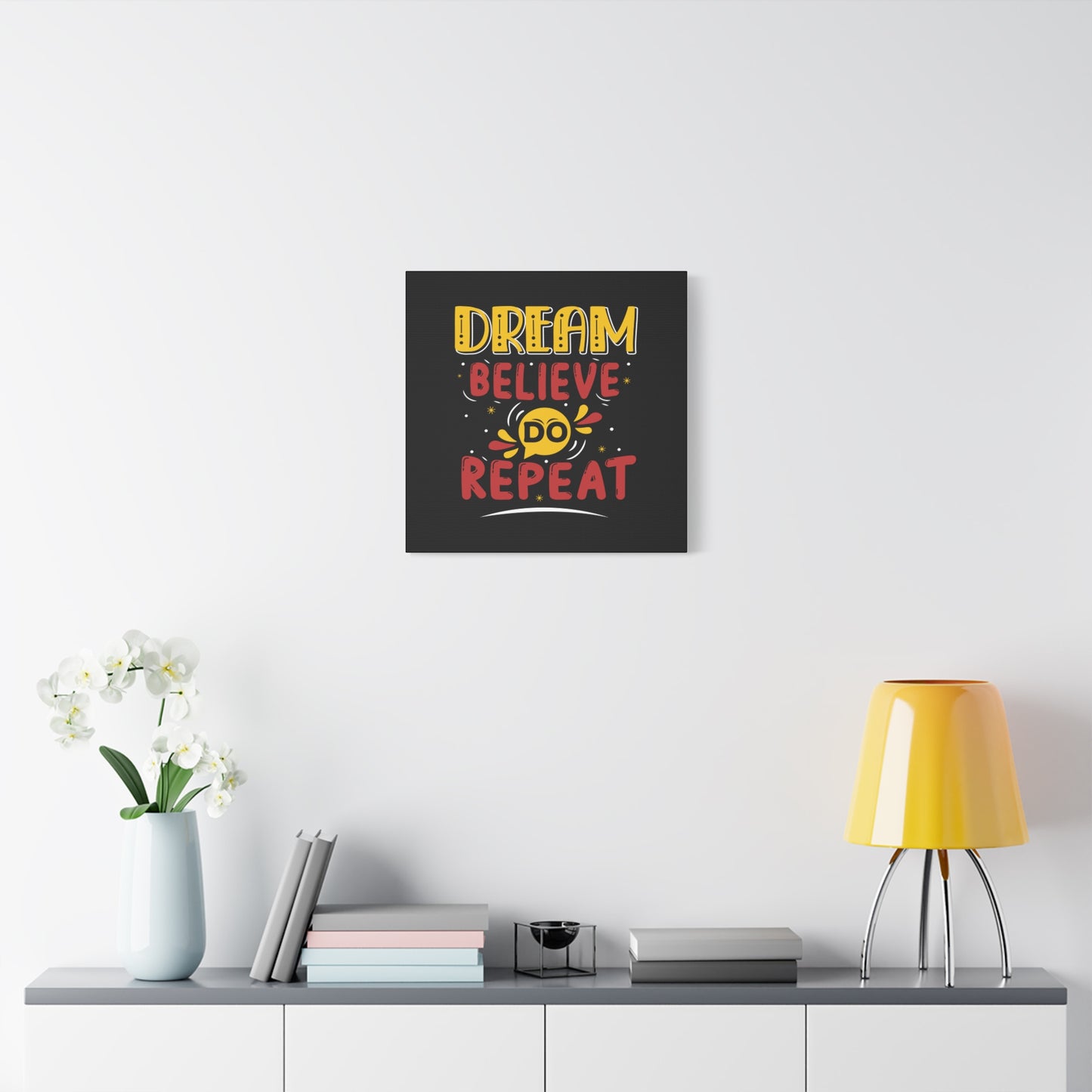 Dream Believe Repeat Matte Canvas, Stretched, 1.25"