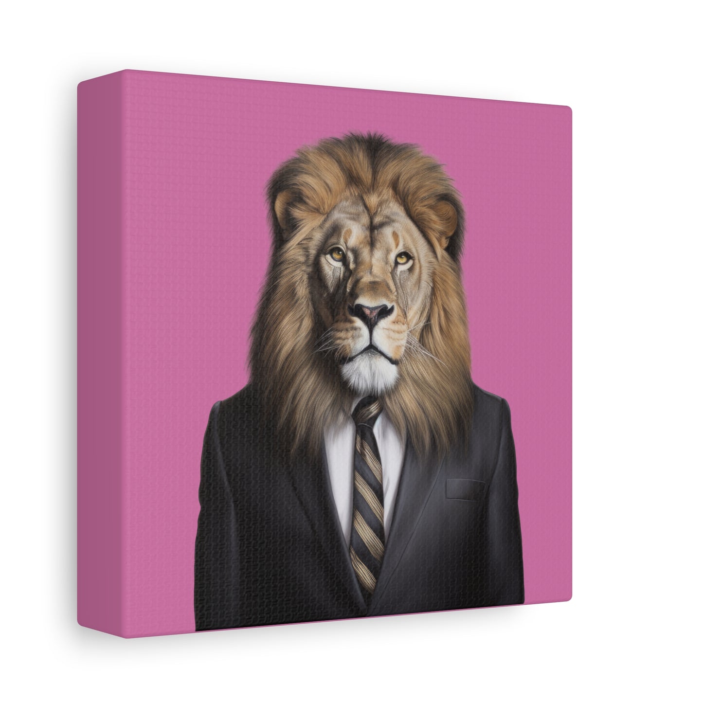 Lion Business Person Matte Canvas, Stretched, 1.25"