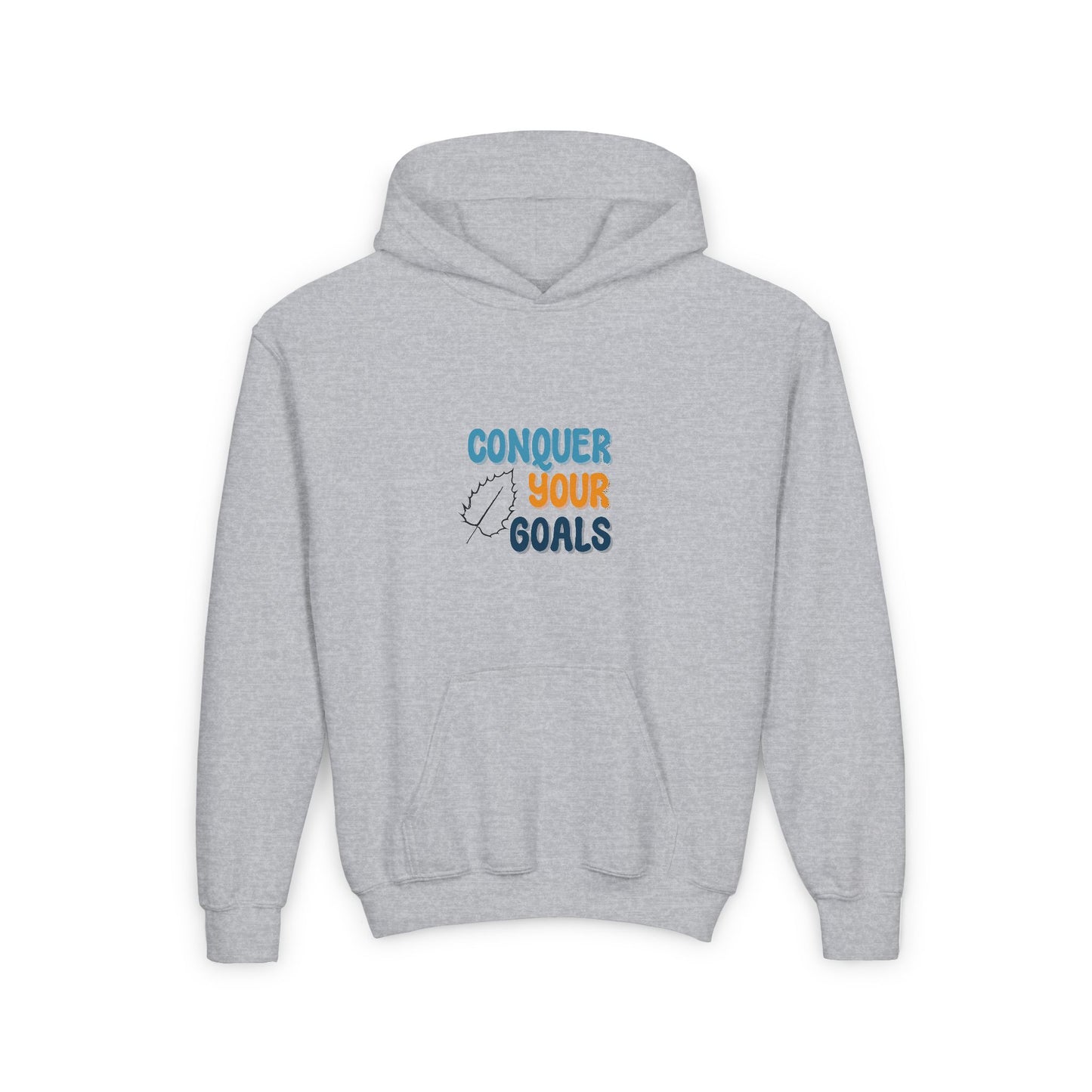 Conquer Your Goals Youth Heavy Blend Hooded Sweatshirt