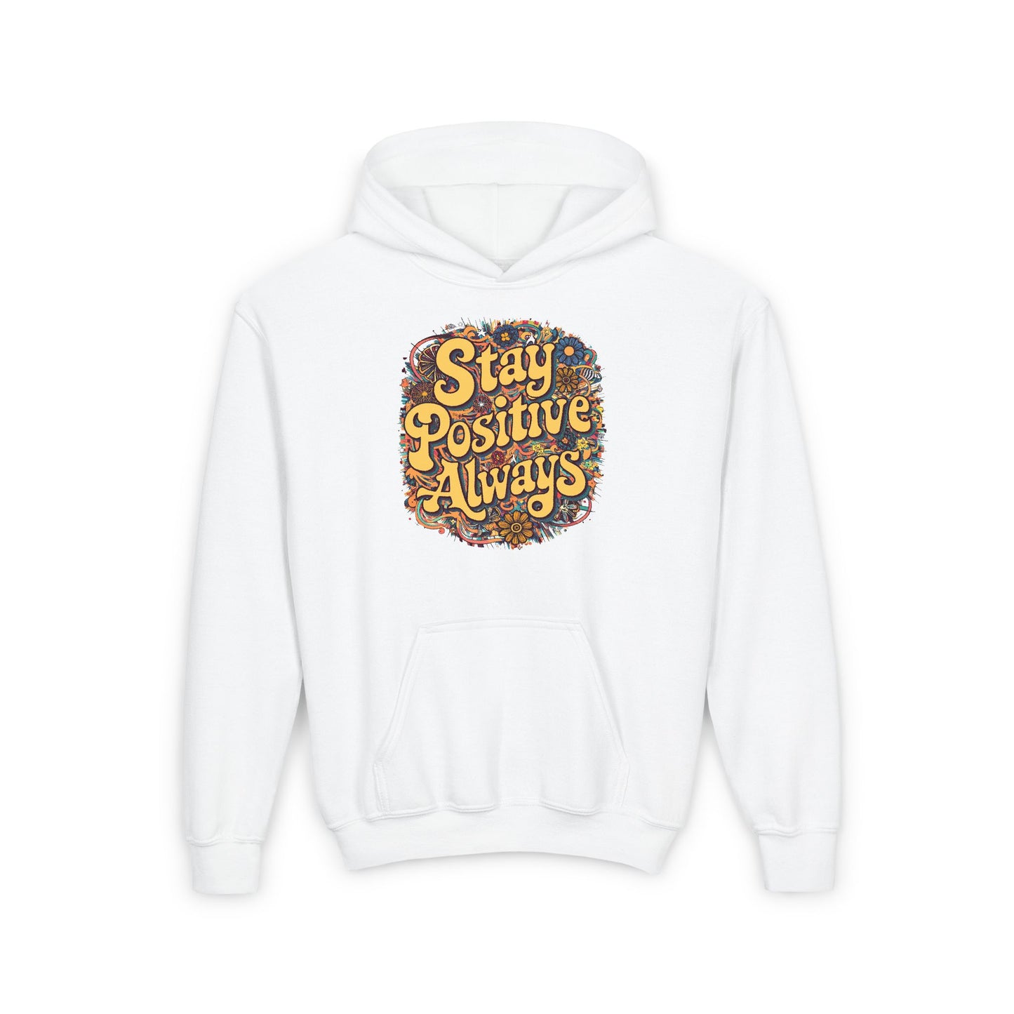 Stay Positive Always Youth Heavy Blend Hooded Sweatshirt