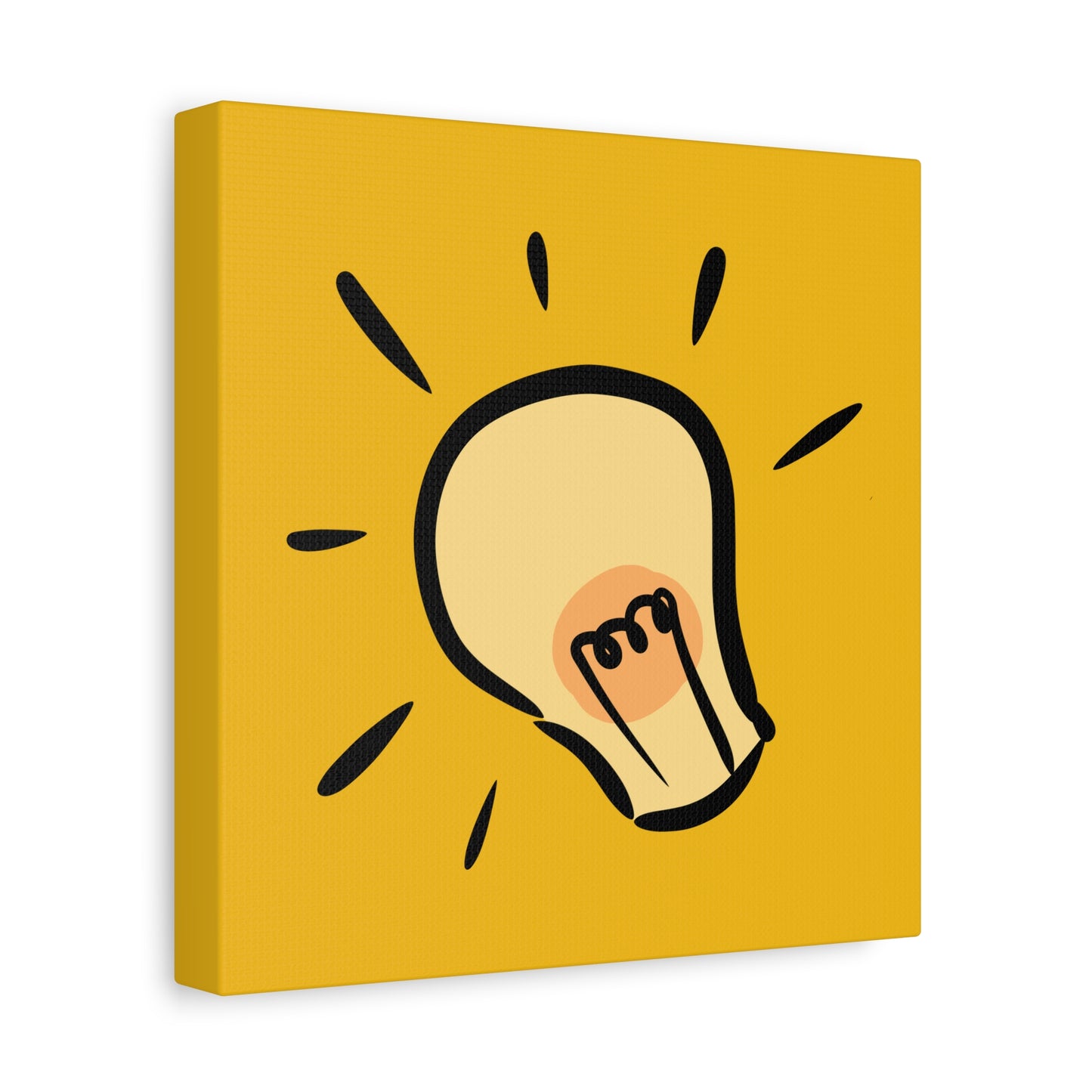 Inspire Idea Bulb Matte Canvas, Stretched, 1.25"