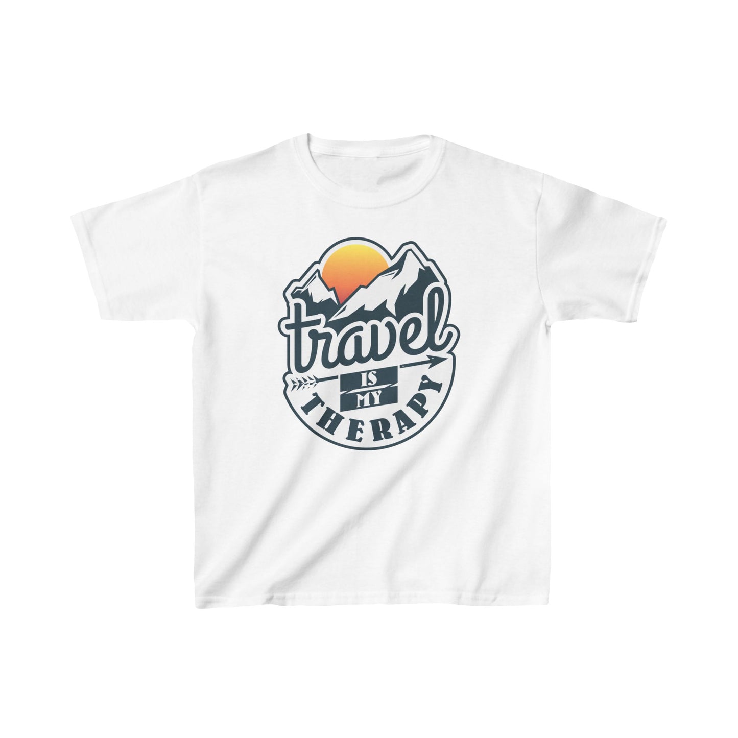 Travel Is My Therapy Kids Heavy Cotton™ Tee