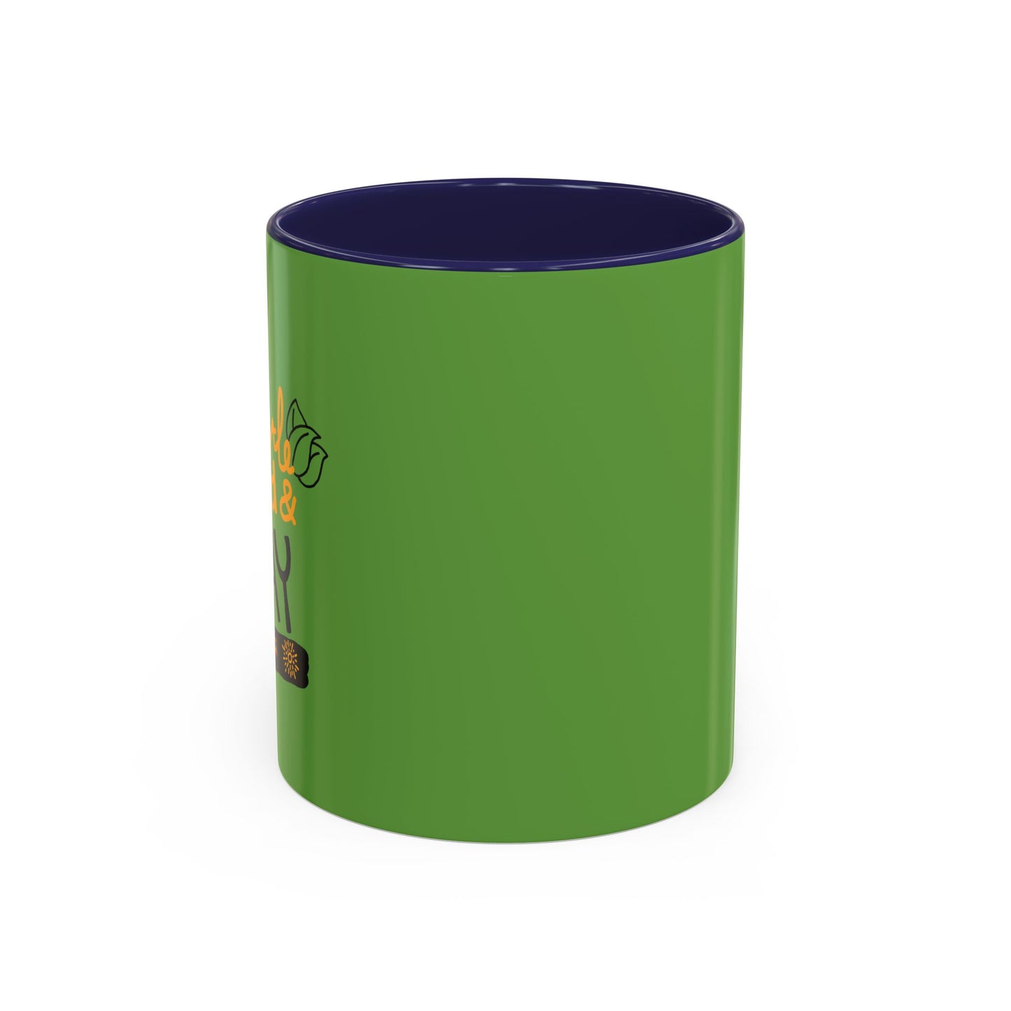 Hustle Hard And Pray Harder Accent Coffee Mug (11, 15oz)