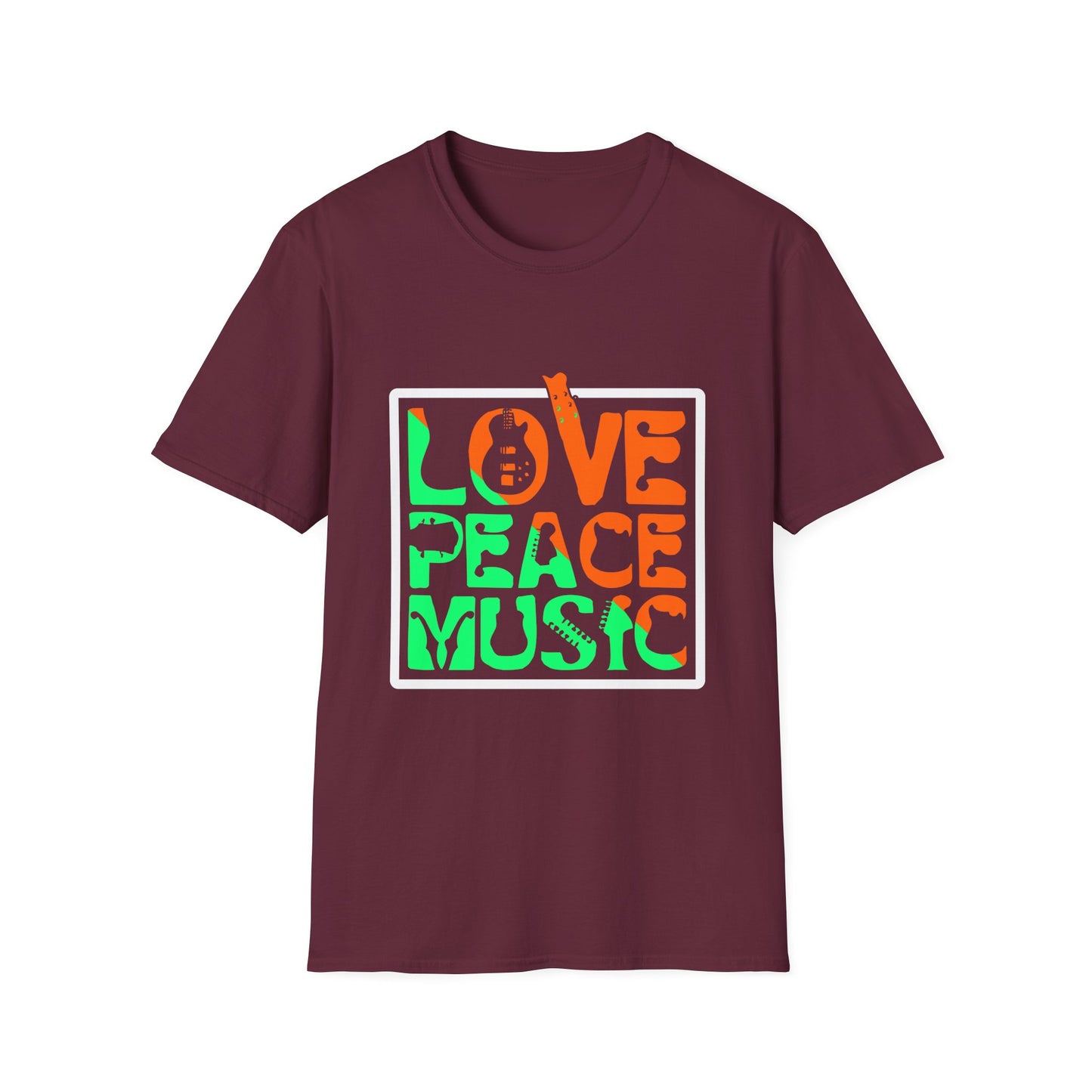 Love Peace Music Unisex Softstyle T-Shirt