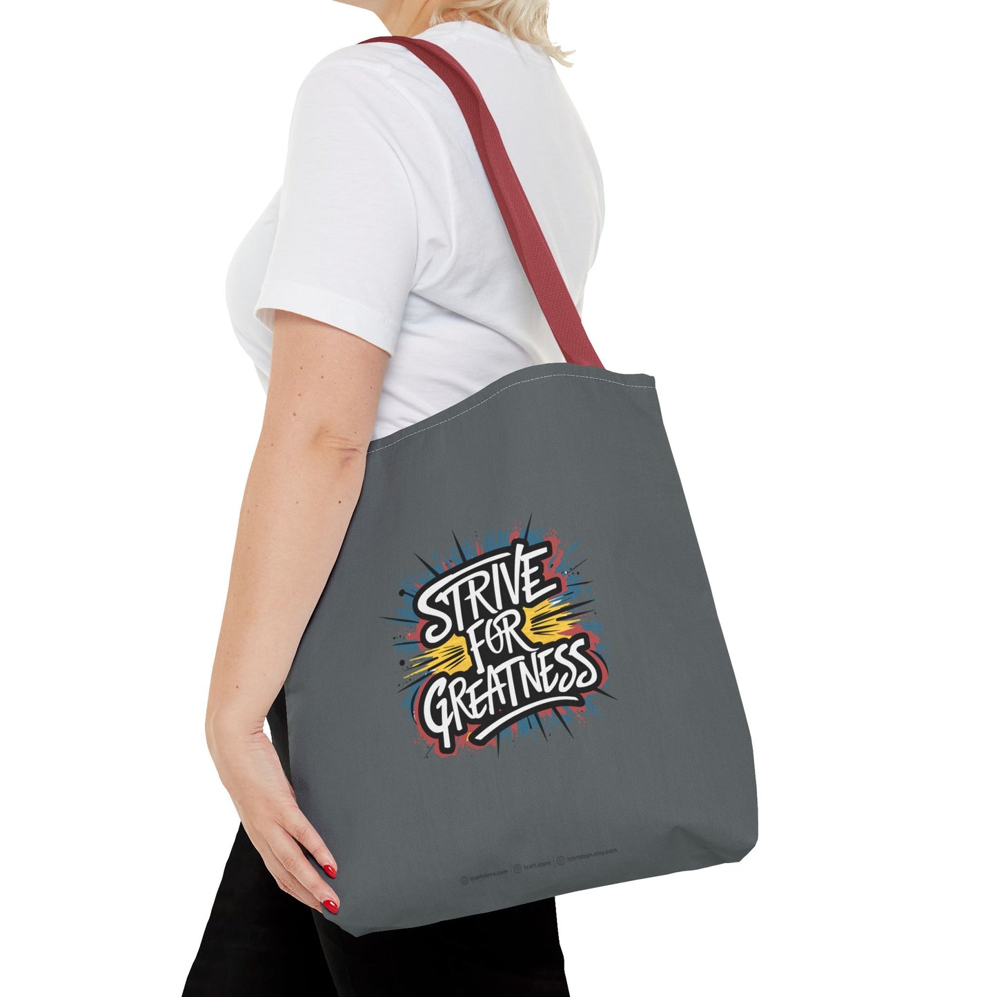 Strive For Greatness Tote Bag (AOP)