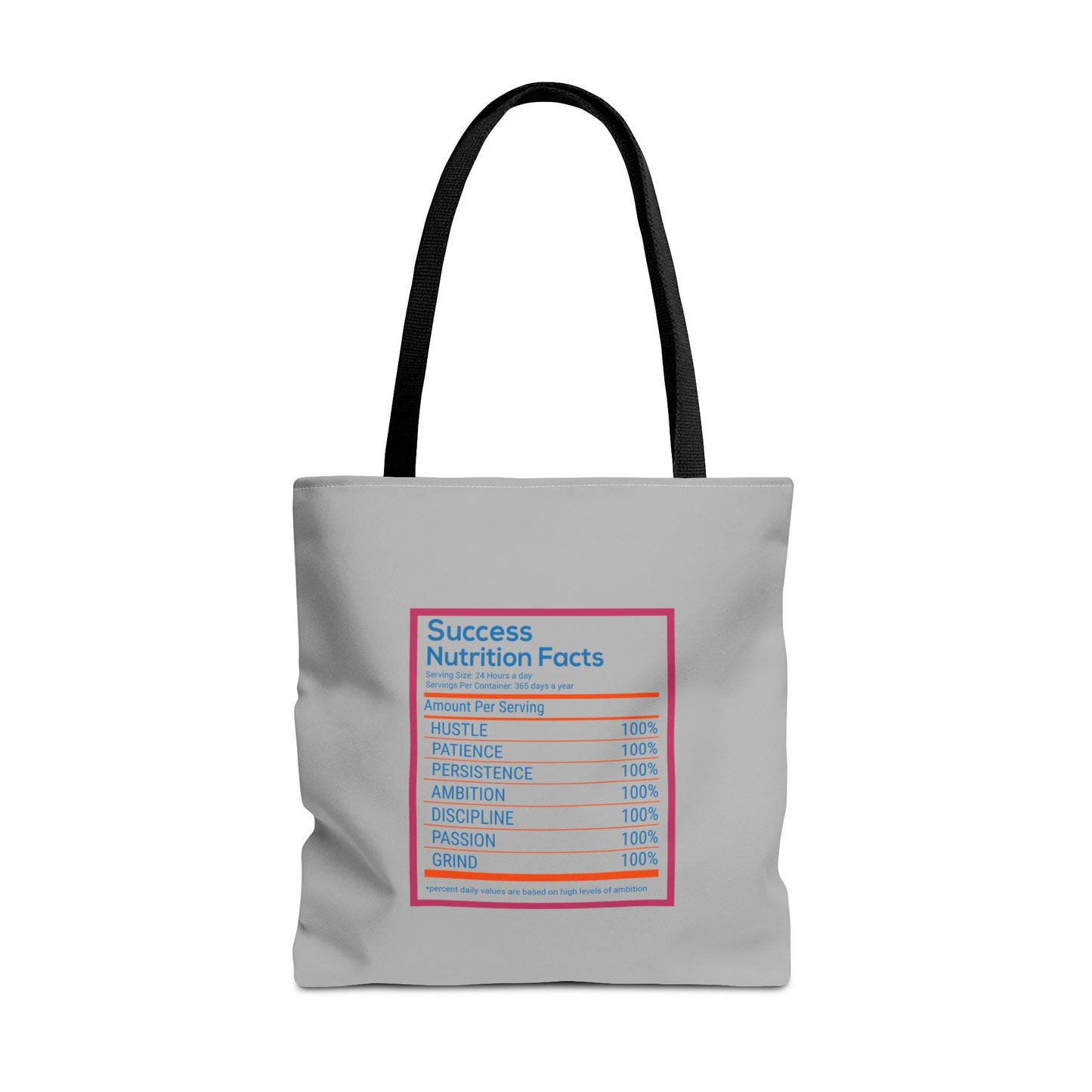 Success Nutrition Facts Tote Bag (AOP)