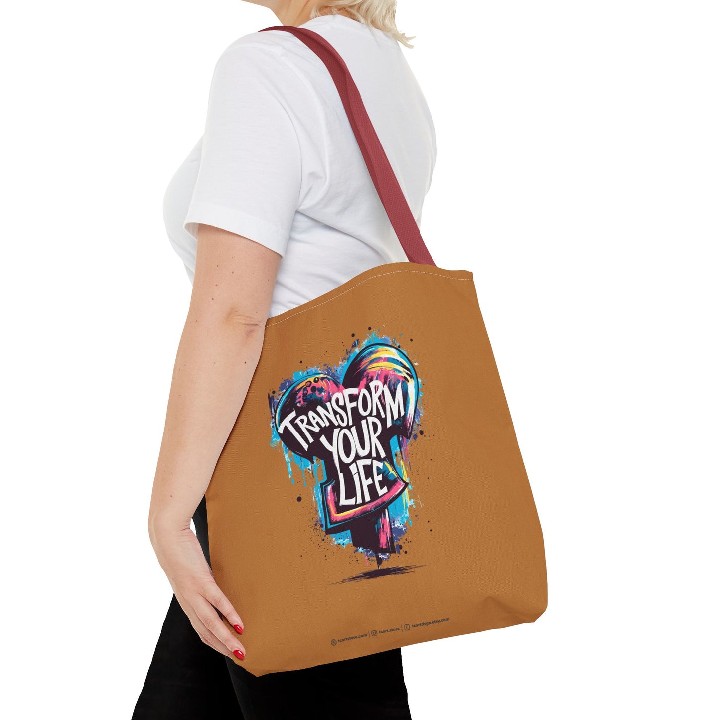 Transform Your Life Tote Bag (AOP)