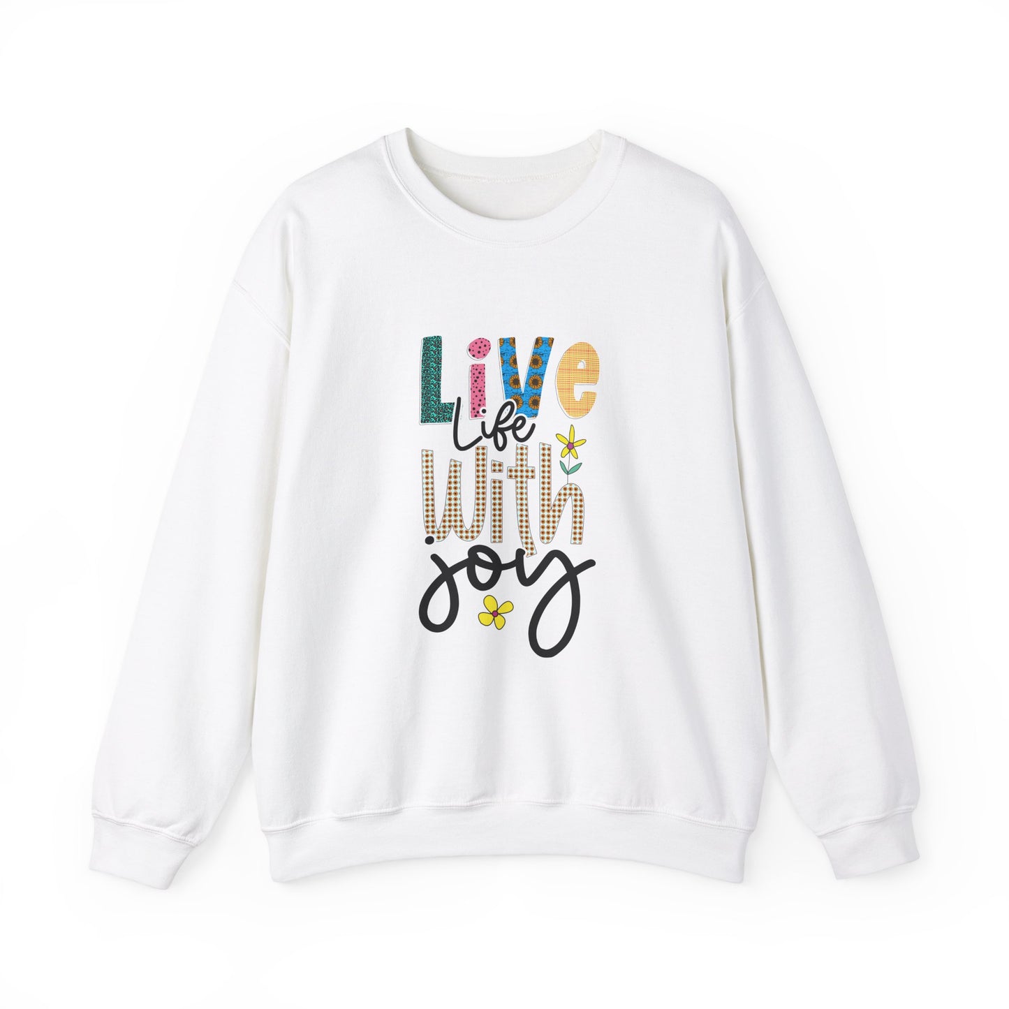 Live Life With Joy Unisex Heavy Blend™ Crewneck Sweatshirt