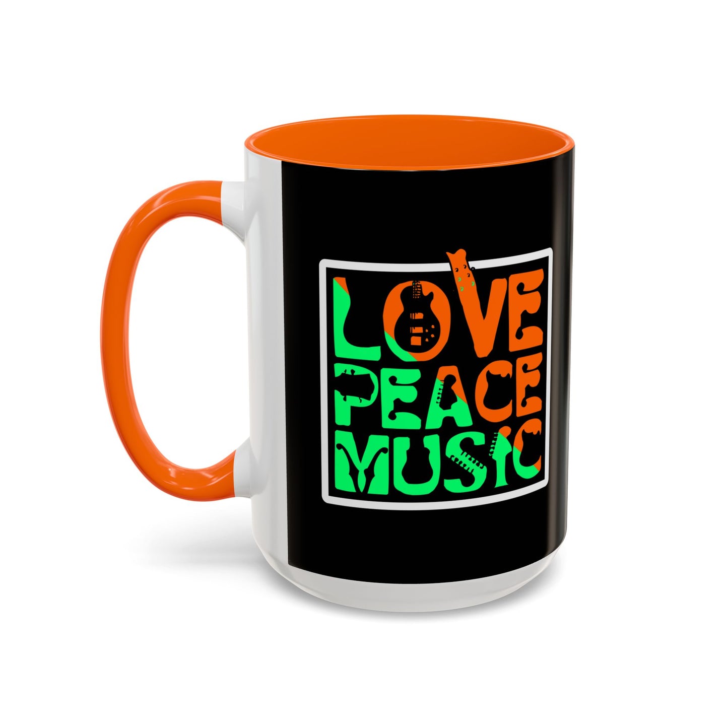Love Peace Music Accent Coffee Mug (11, 15oz)