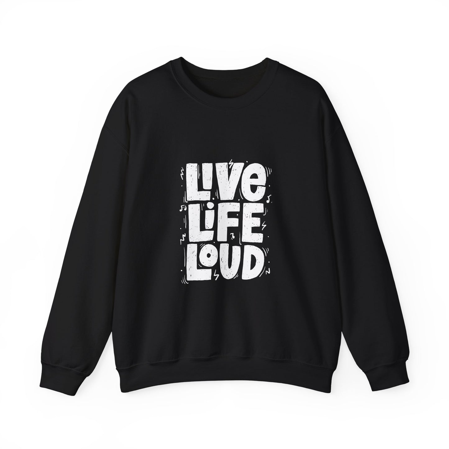Live Life Loud Unisex Heavy Blend™ Crewneck Sweatshirt