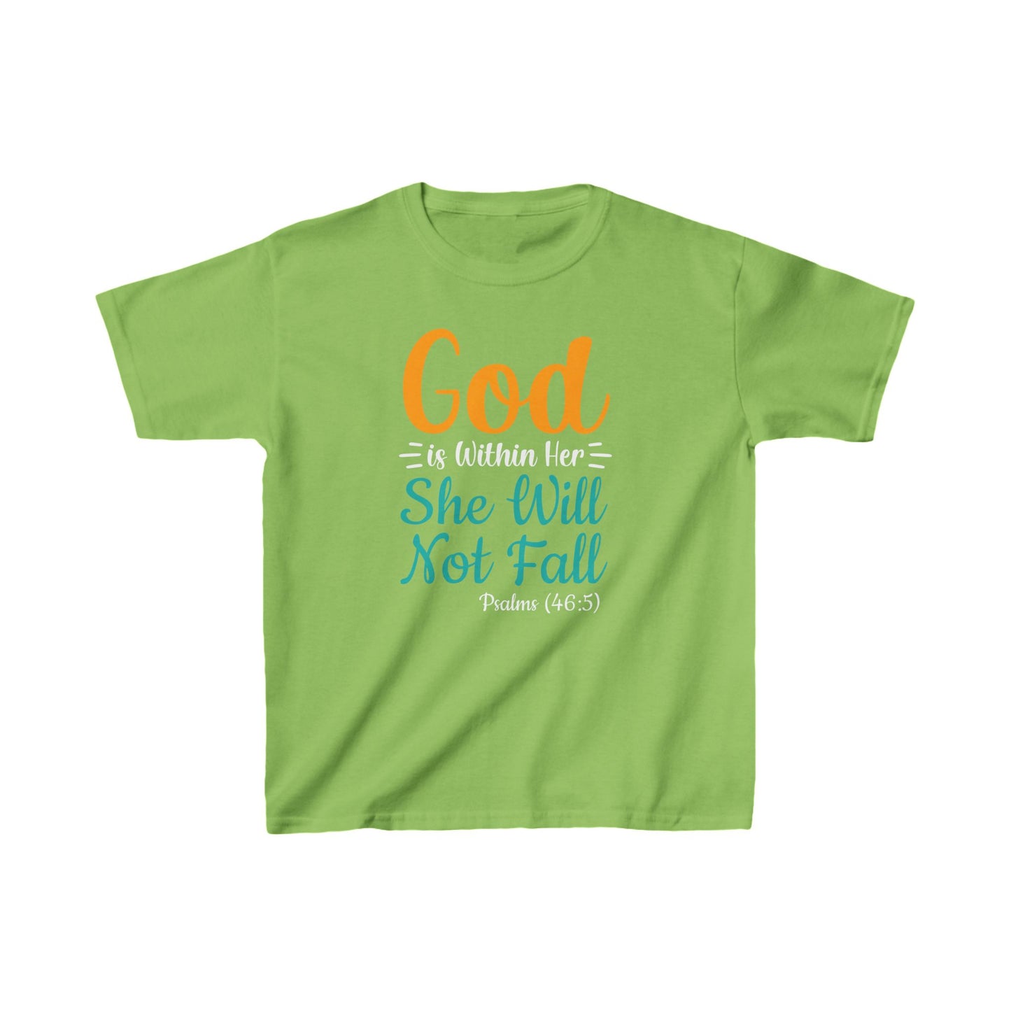 Good Is Within Her She Will Not Fall Kids Heavy Cotton™ Tee