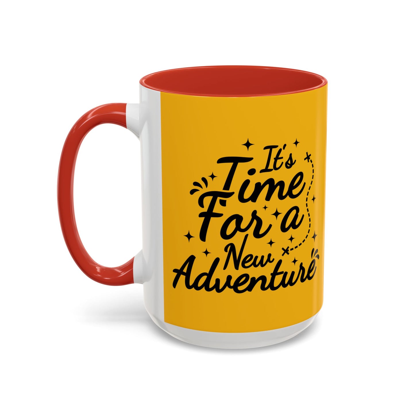 It's Time For A New Adventure Accent Coffee Mug (11, 15oz)
