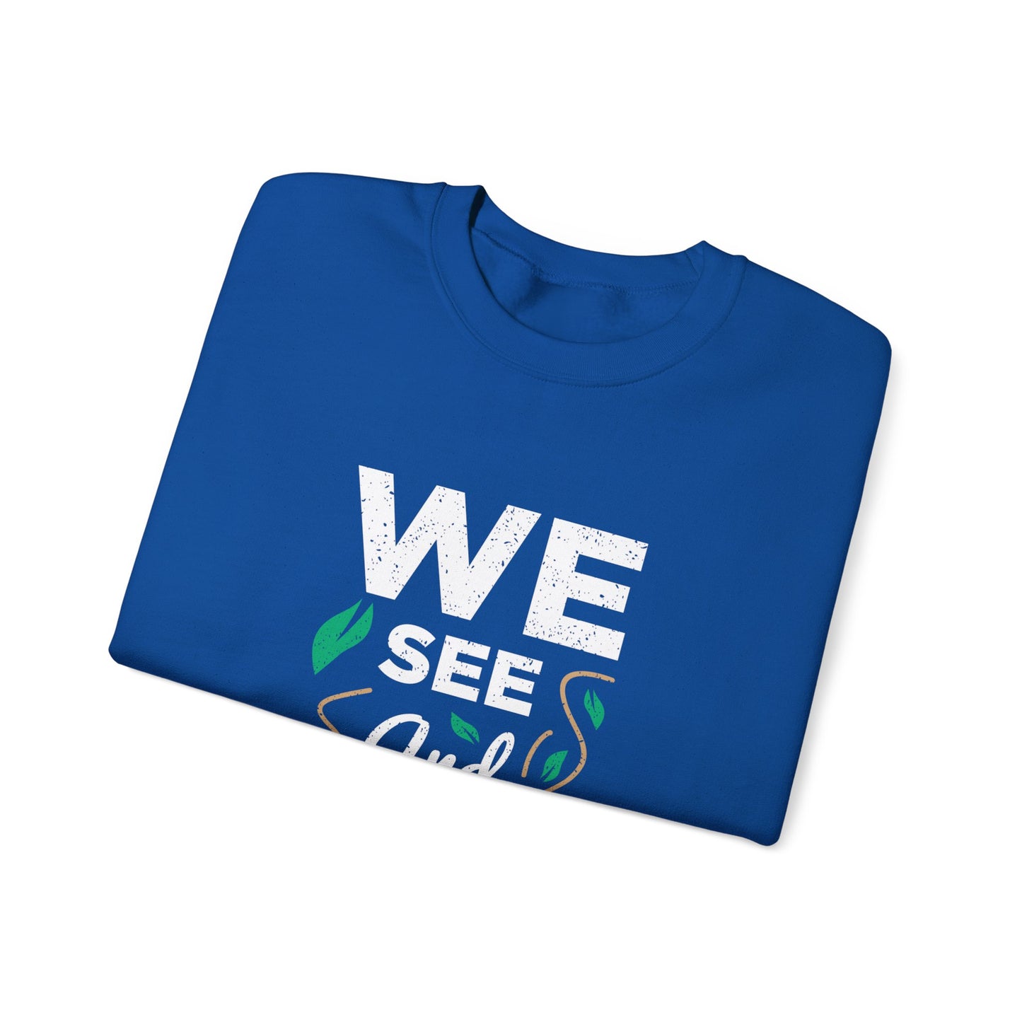 We See And We Care Unisex Heavy Blend™ Crewneck Sweatshirt
