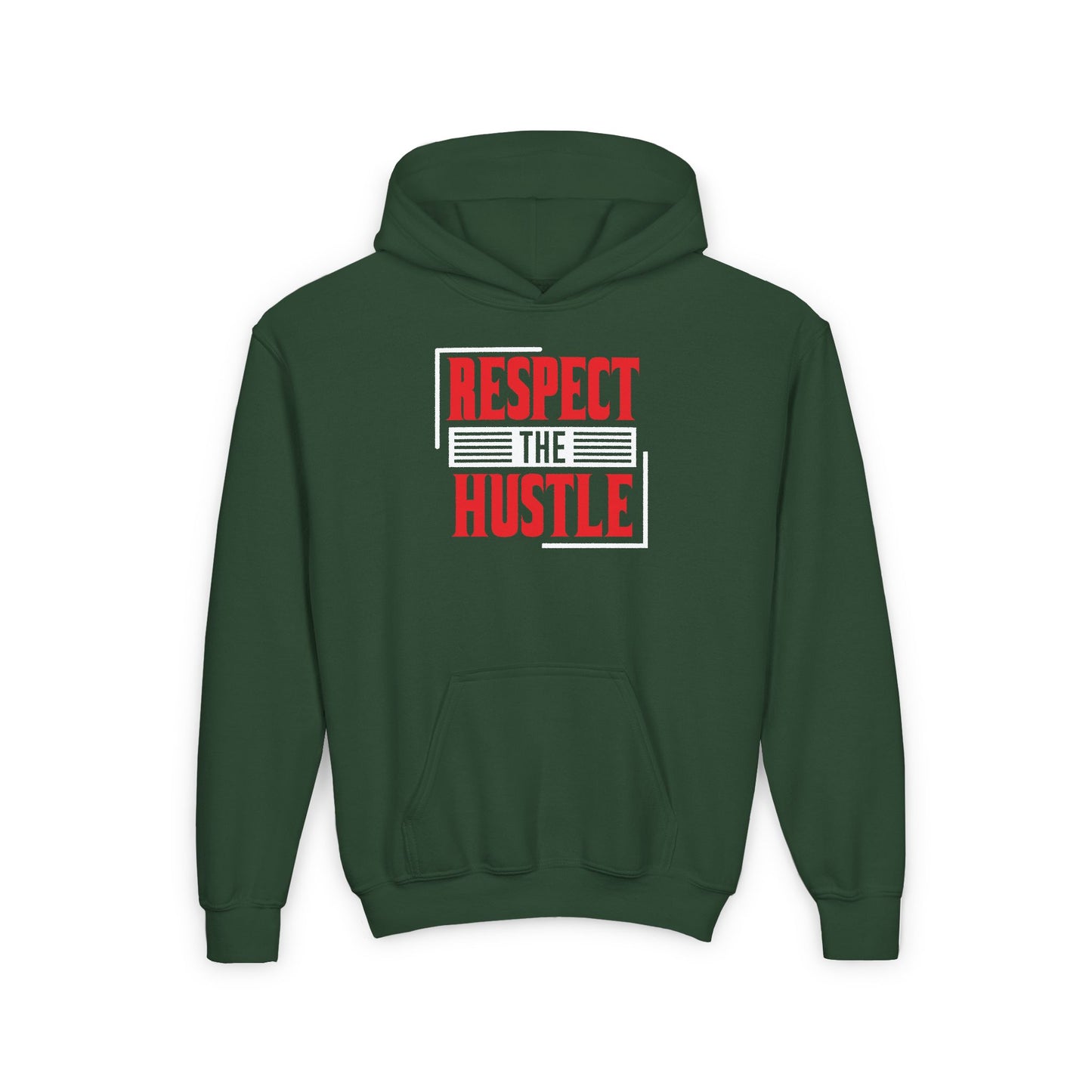Respect The Hustle Youth Heavy Blend Hooded Sweatshirt