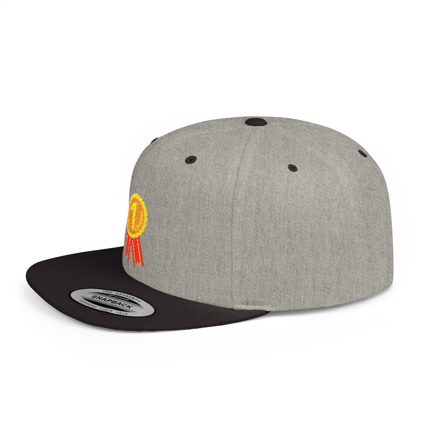 Gold Medal Symbol Flat Bill Snapback