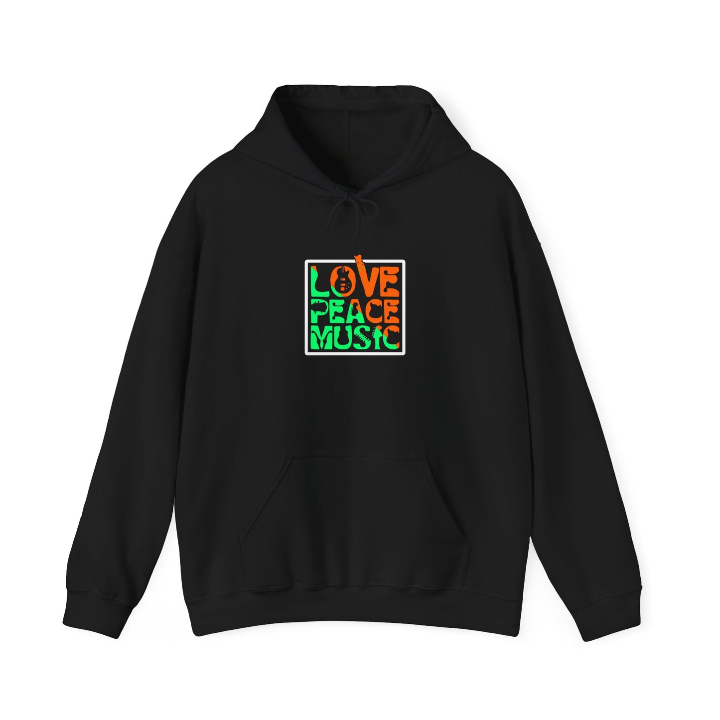 Love Peace Music Unisex Heavy Blend™ Hooded Sweatshirt
