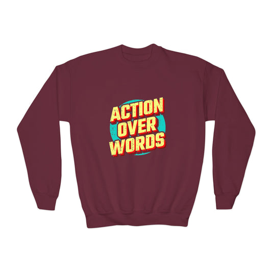 Action Over Words Youth Crewneck Sweatshirt