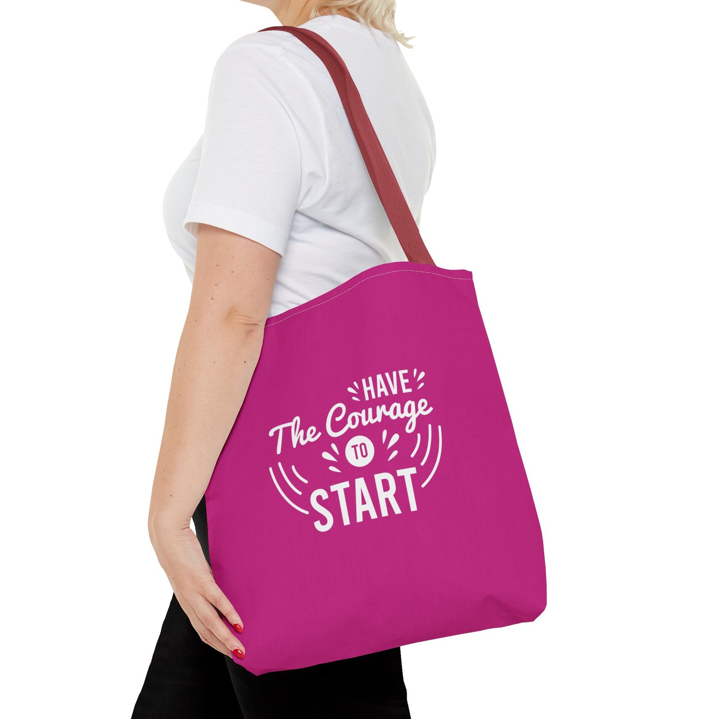 Have The Courage To Start Tote Bag (AOP)