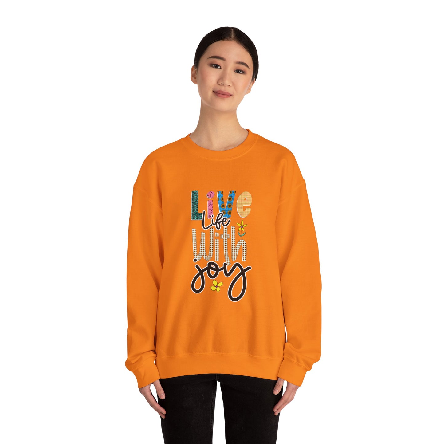 Live Life With Joy Unisex Heavy Blend™ Crewneck Sweatshirt