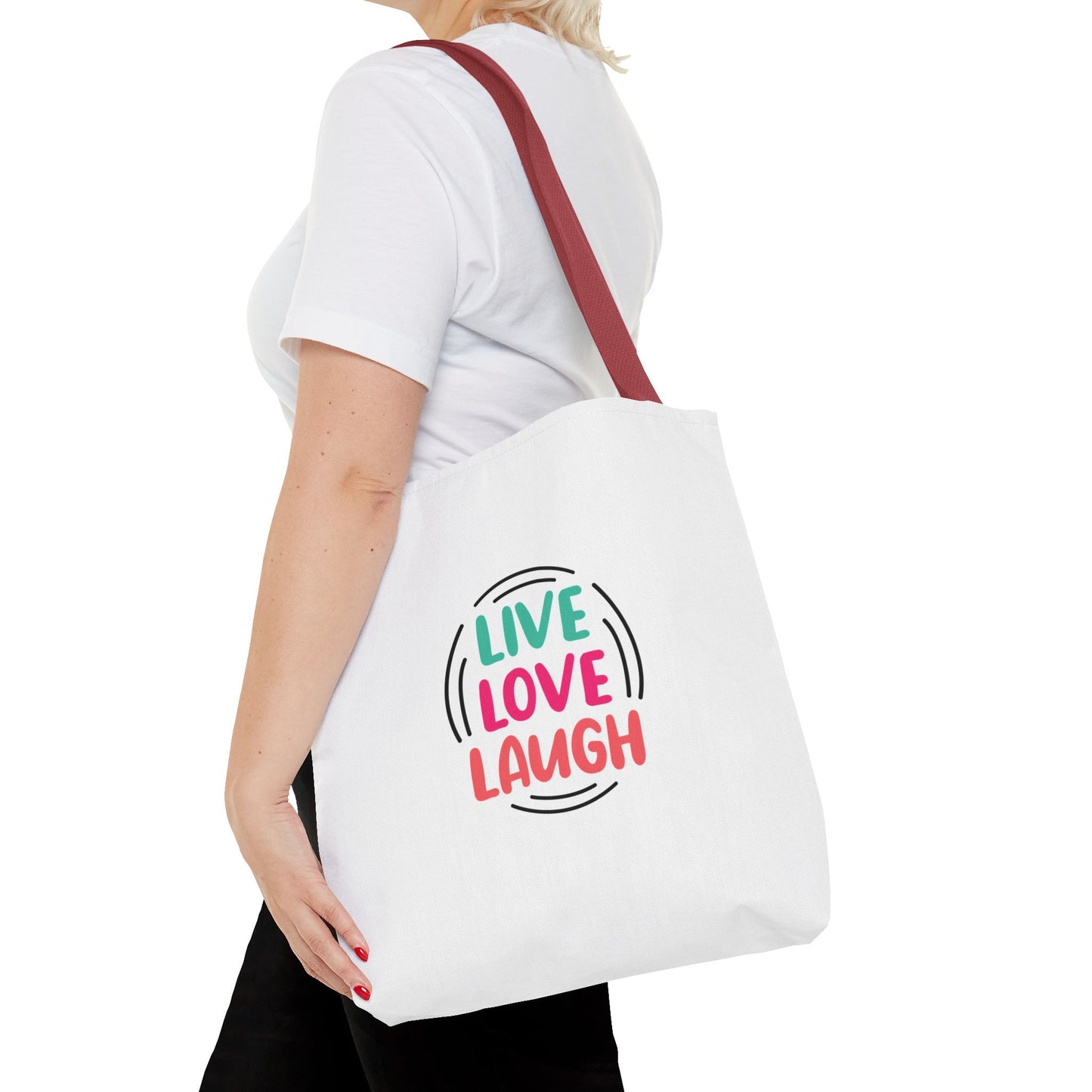 Live Love Laugh Tote Bag (AOP)