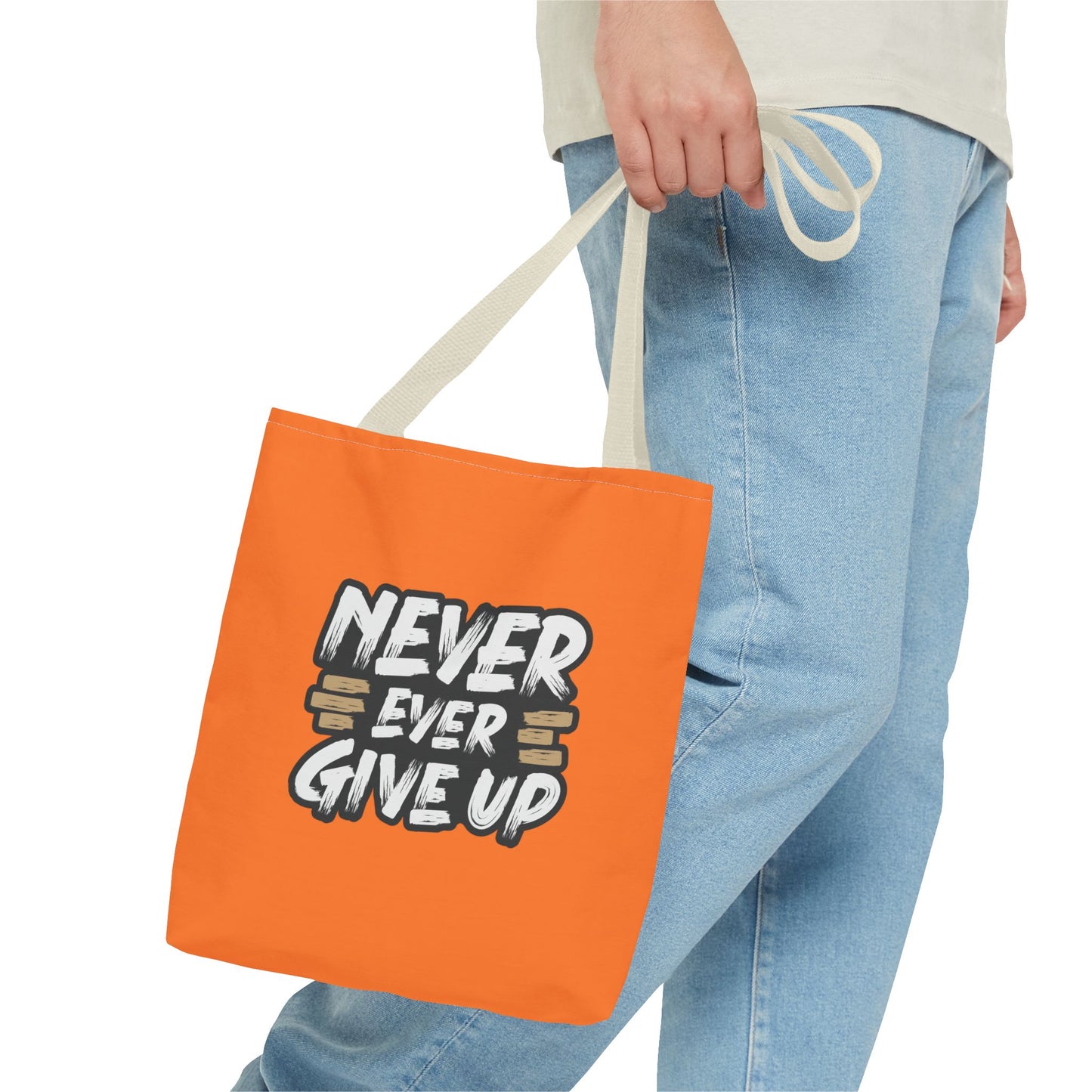 Never Give Up Tote Bag (AOP)