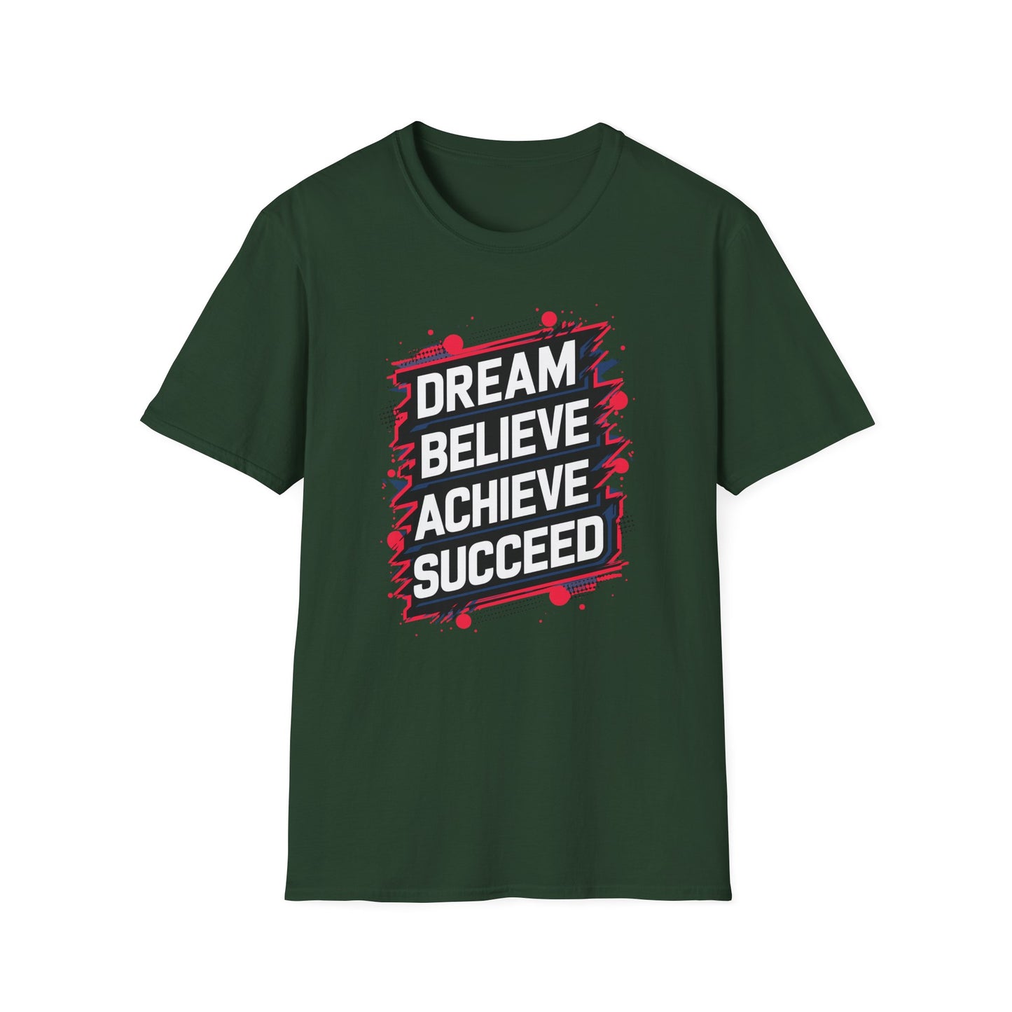Dream Velieve Achieve Succeed Unisex Softstyle T-Shirt