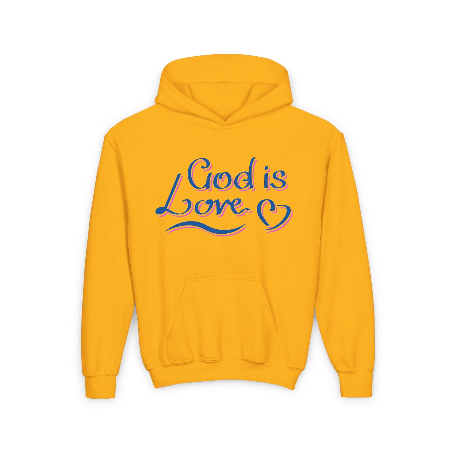 God Is Love Youth Heavy Blend Hooded Sweatshirt