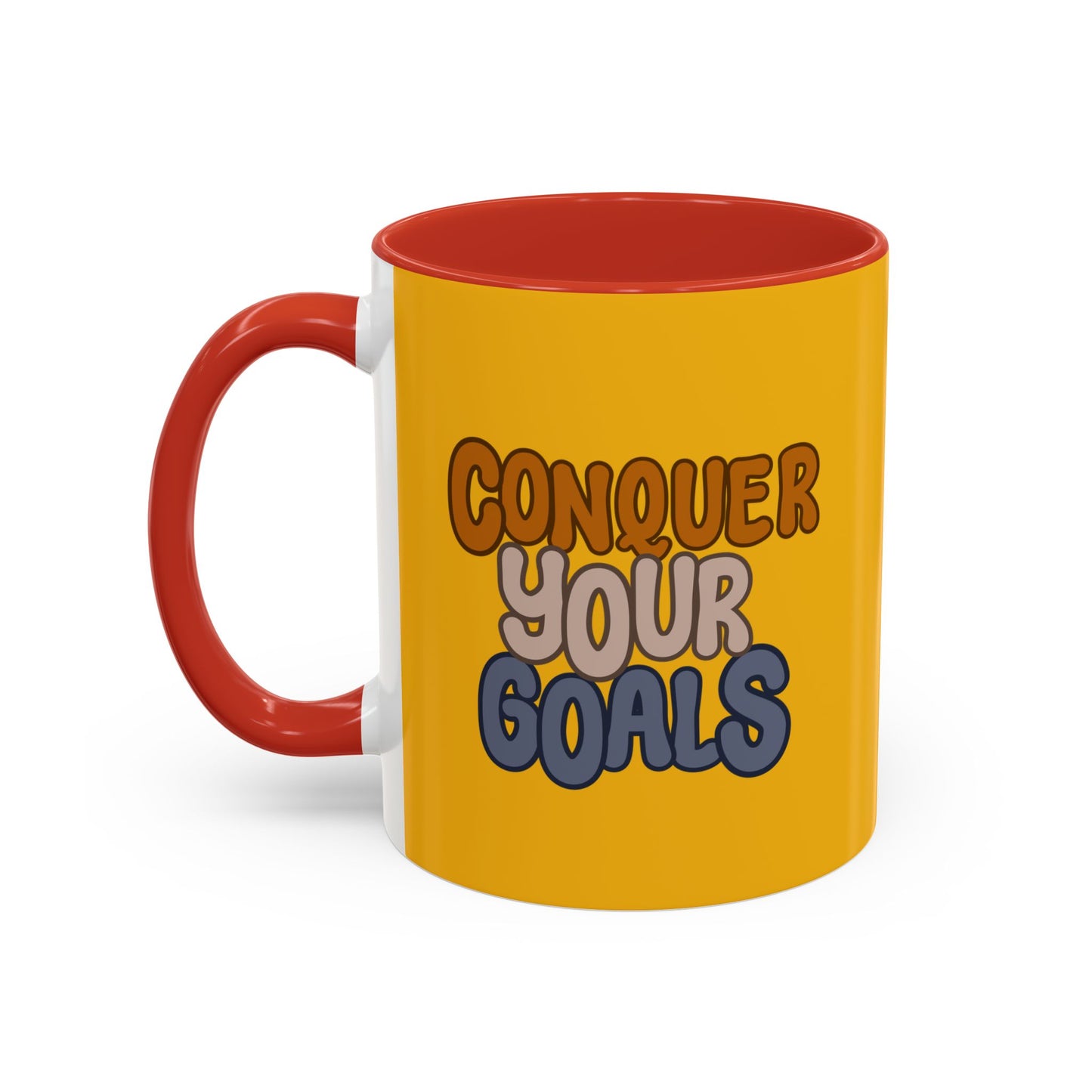 Conquer Your Goals Accent Coffee Mug (11, 15oz)