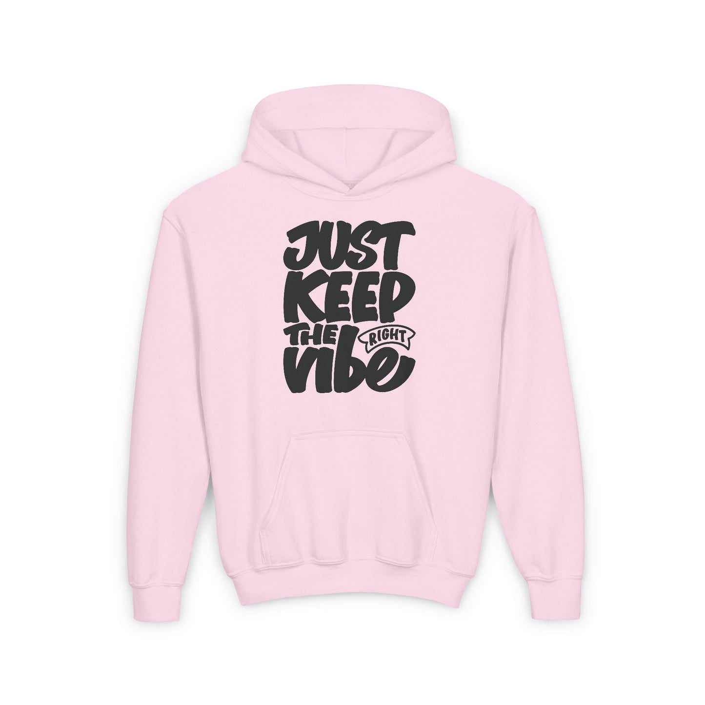 Just Keep The Right Vibe Youth Heavy Blend Hooded Sweatshirt