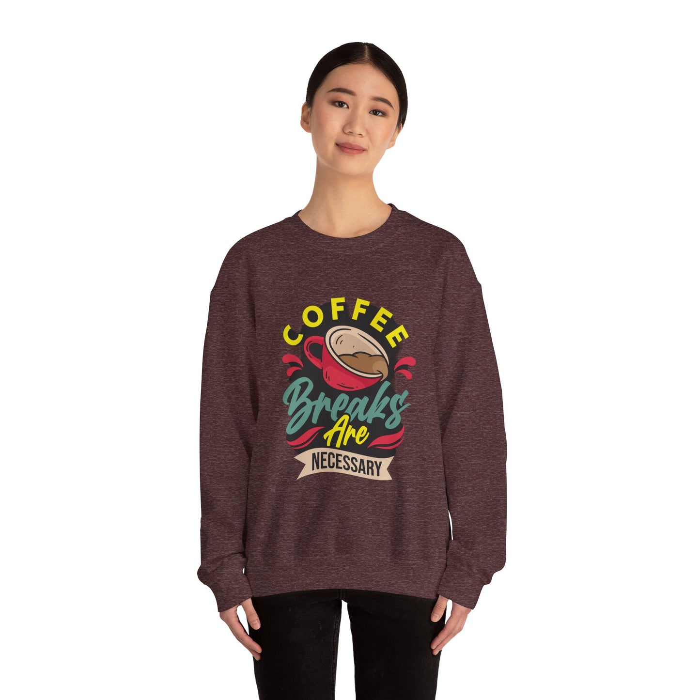 Coffee Breaks Are Necessary Unisex Heavy Blend™ Crewneck Sweatshirt