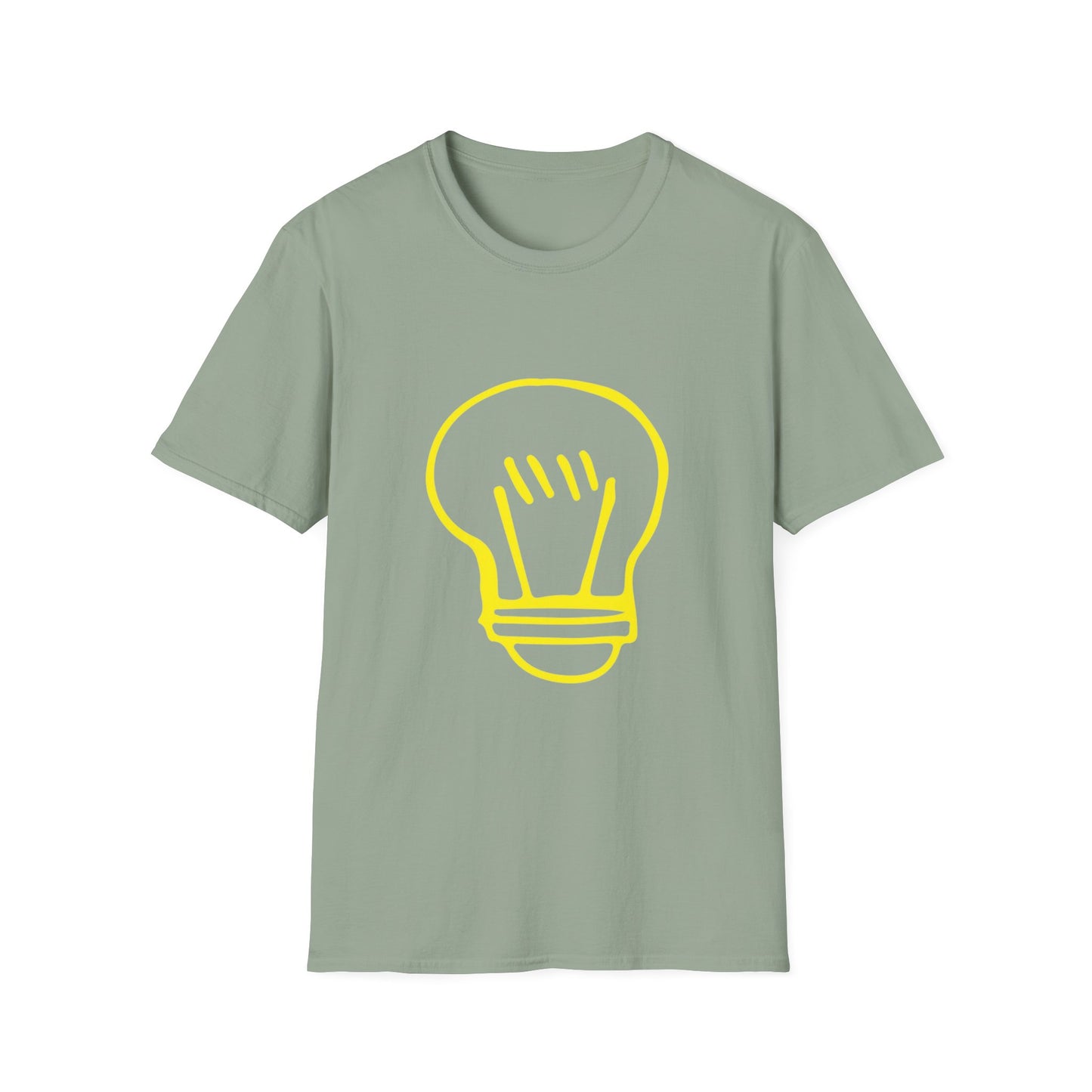 Drawing Light Bulb Icon Unisex Softstyle T-Shirt